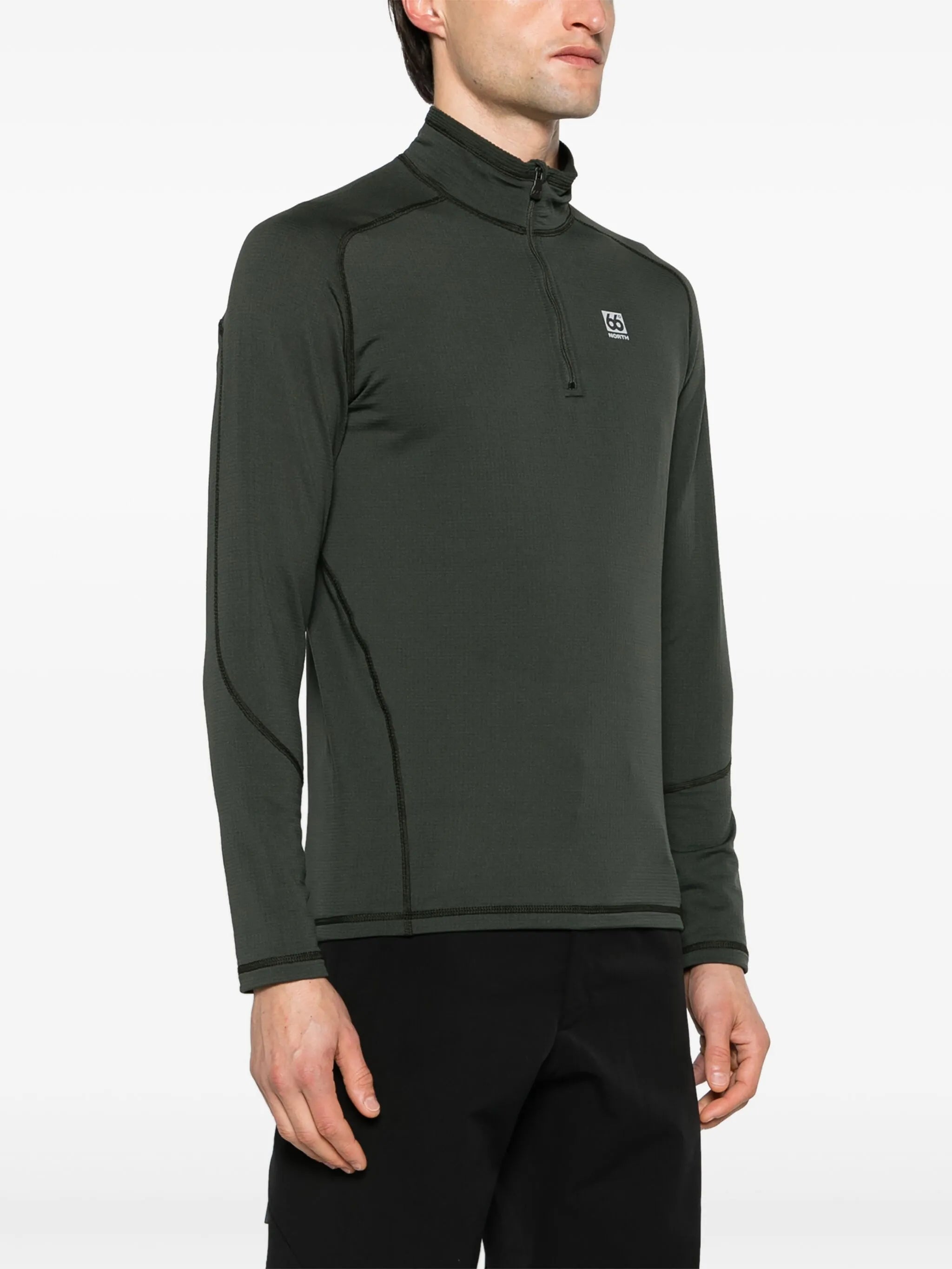 Grettir zipped performance T-shirt