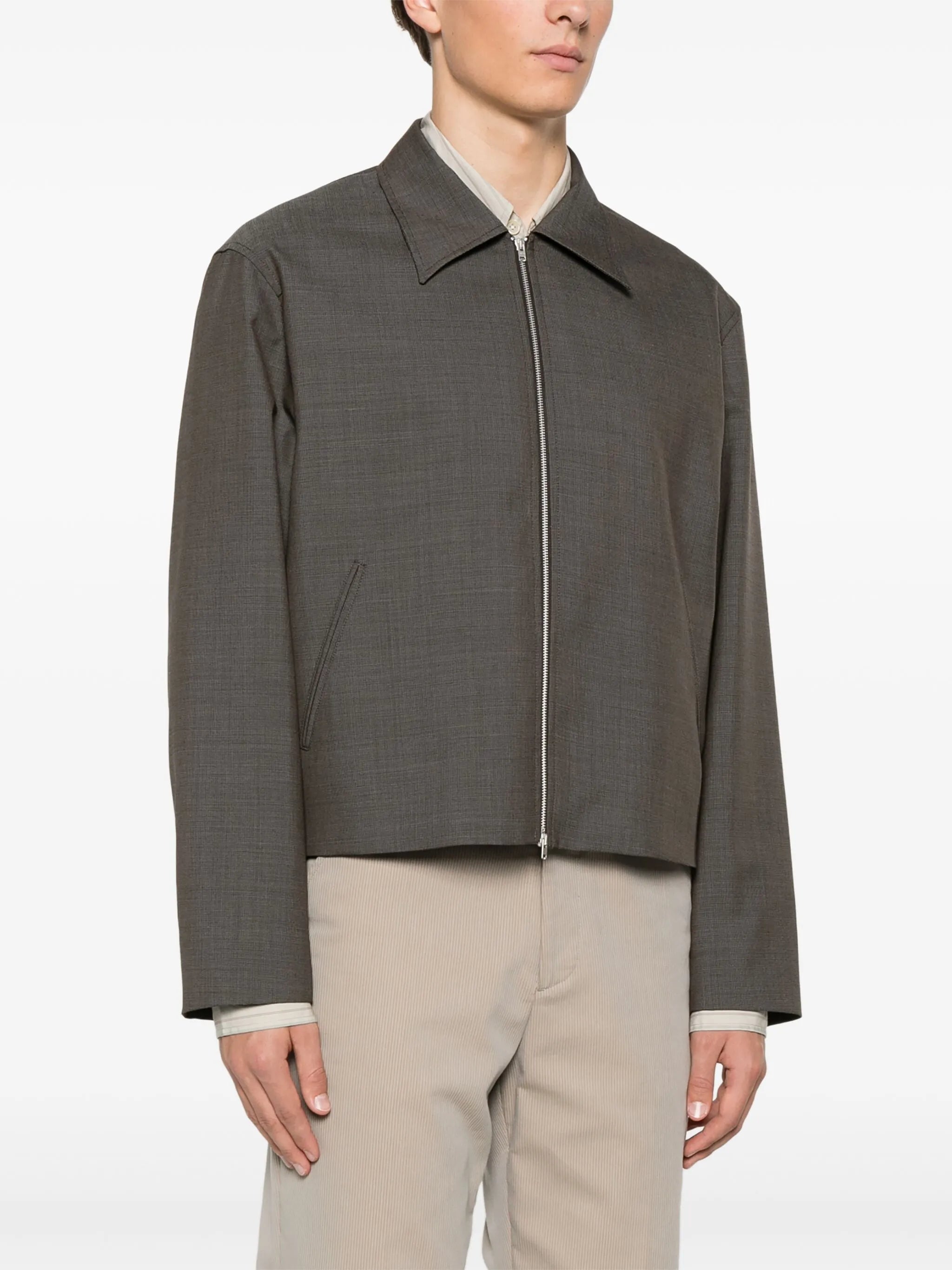 mini-check pattern jacket