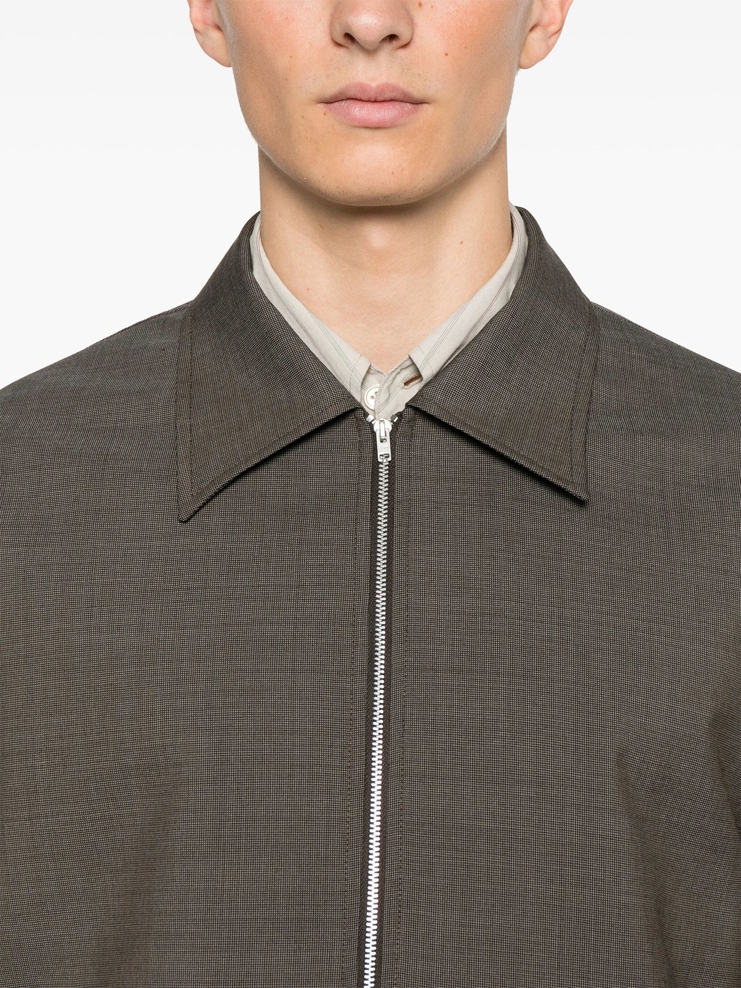 mini-check pattern jacket
