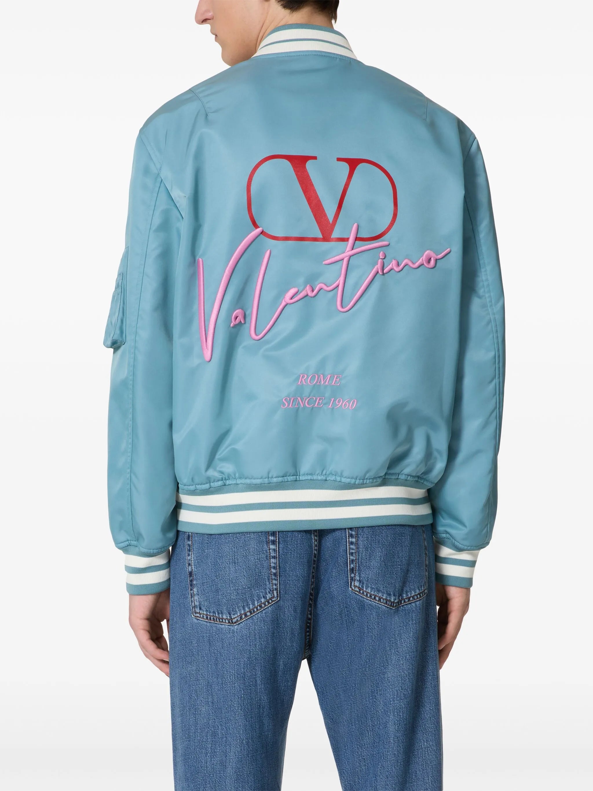 ribbed bomber jacket