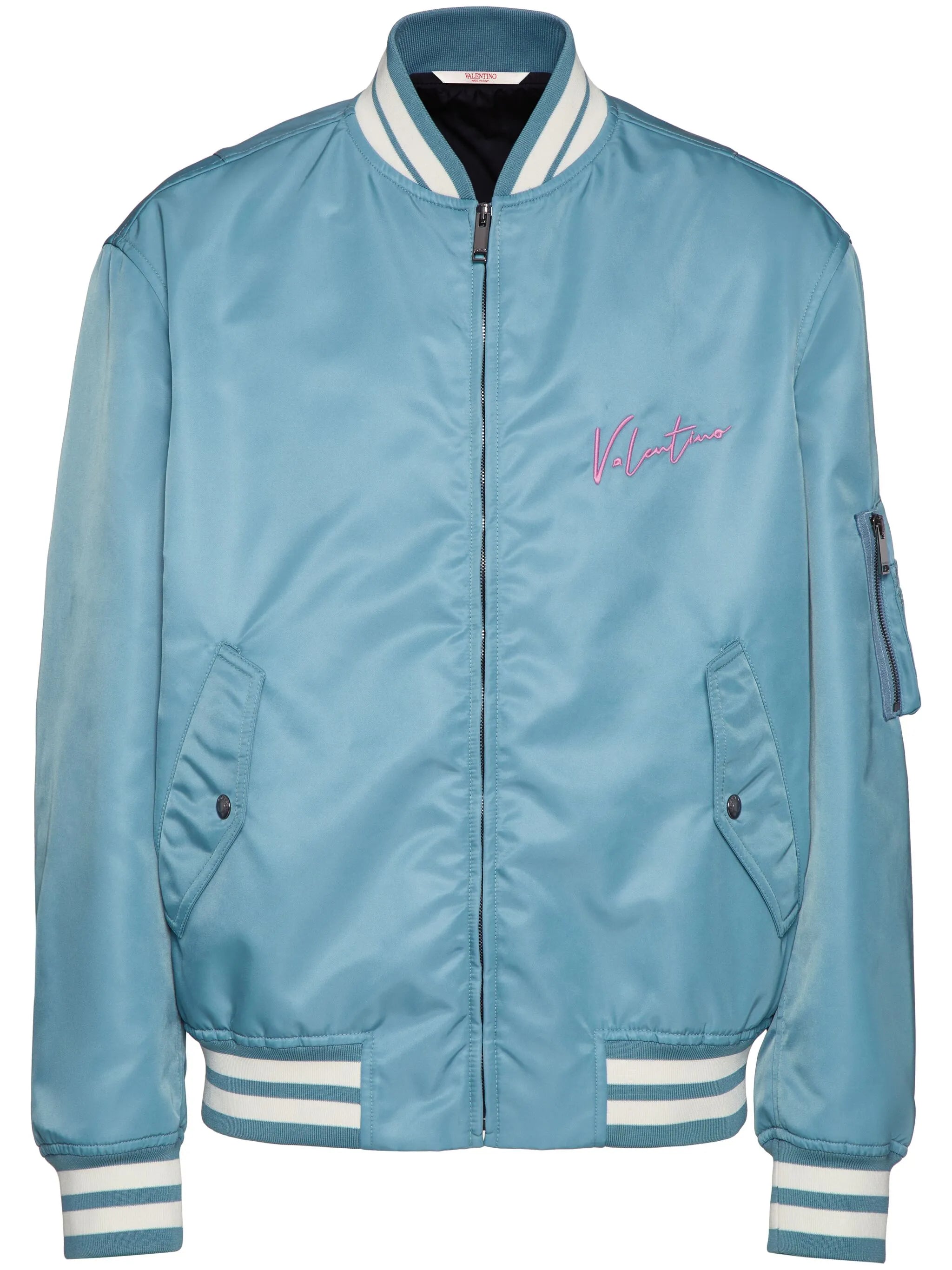 ribbed bomber jacket