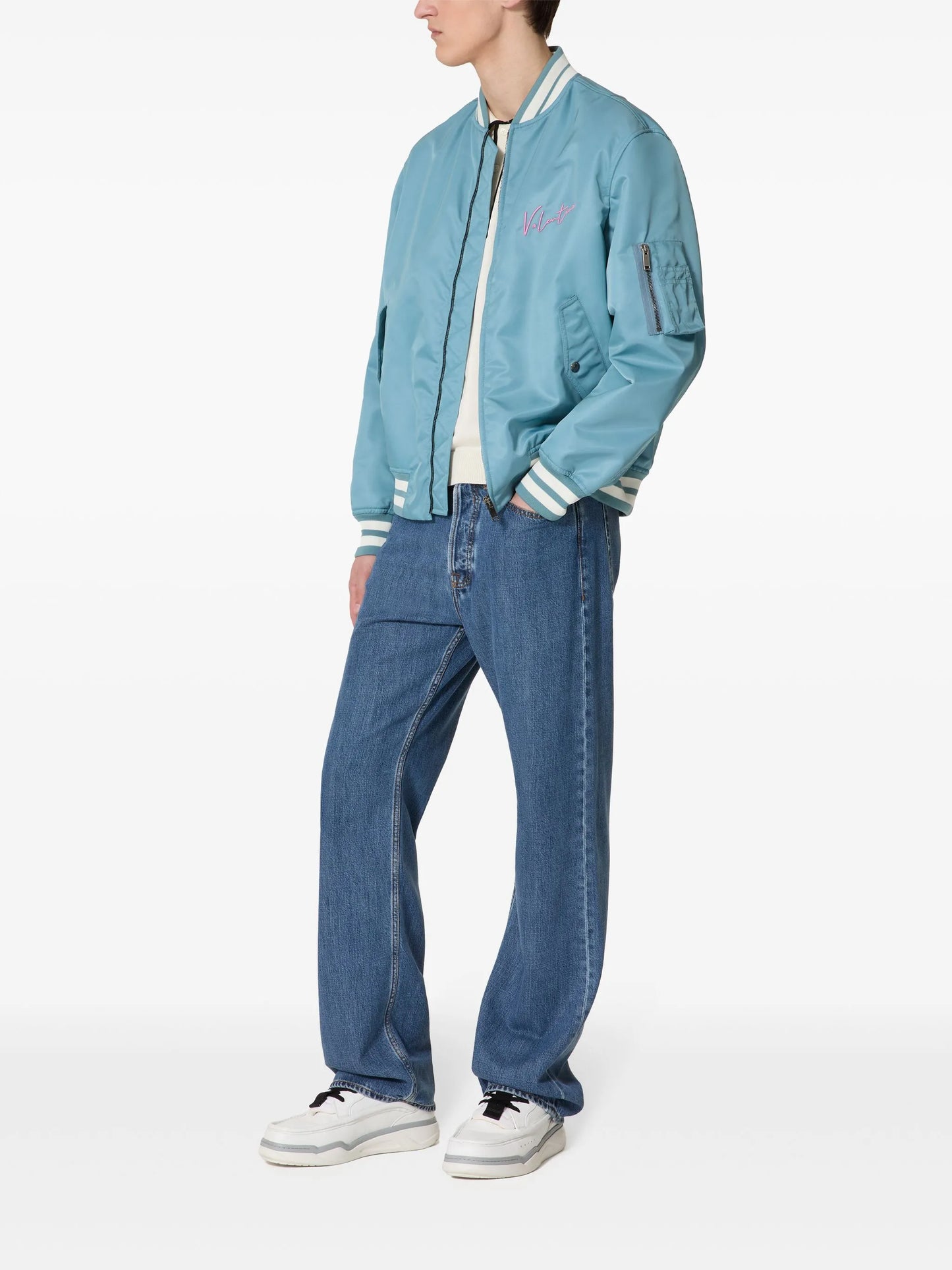 ribbed bomber jacket