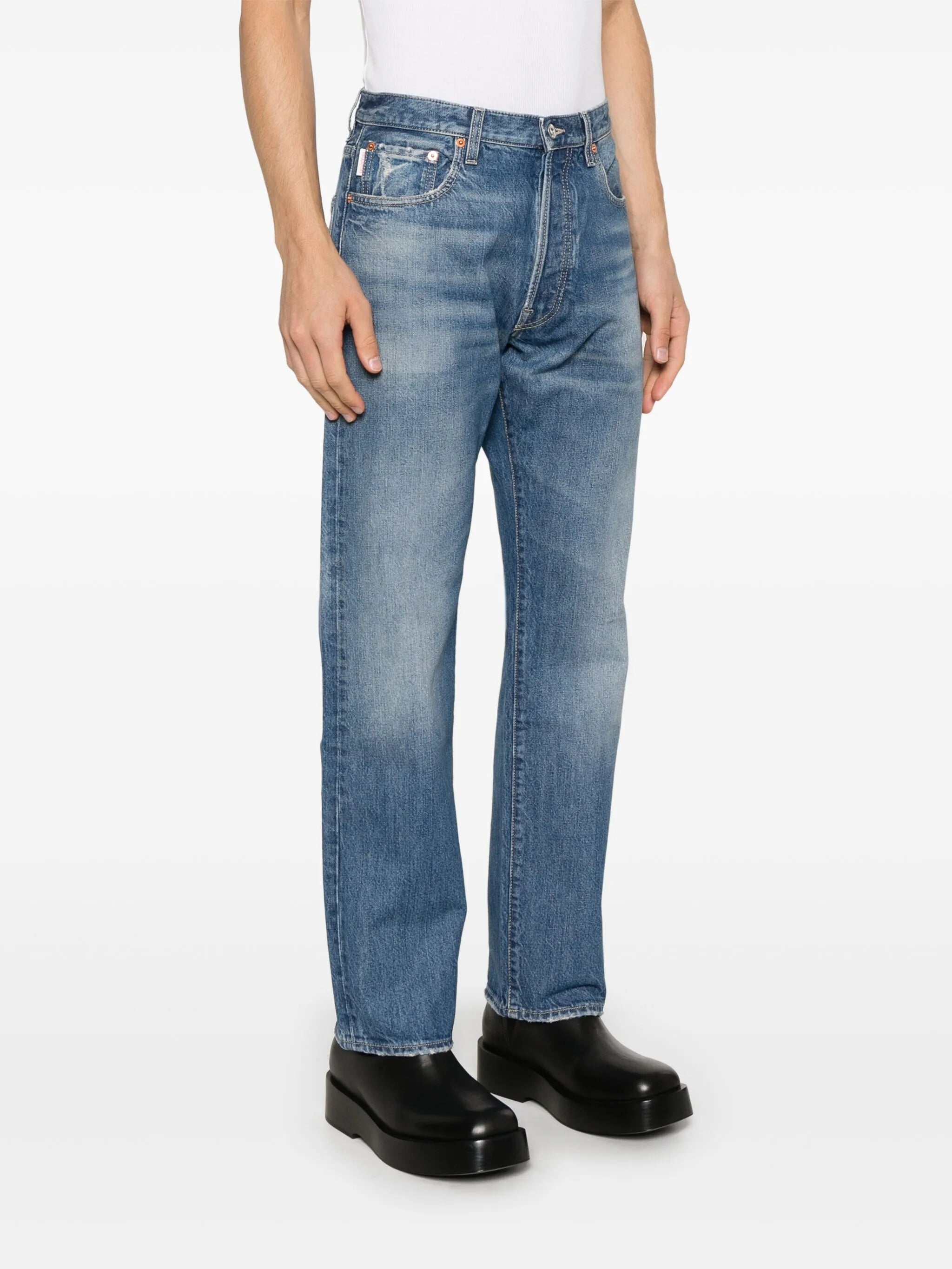 logo-patch jeans