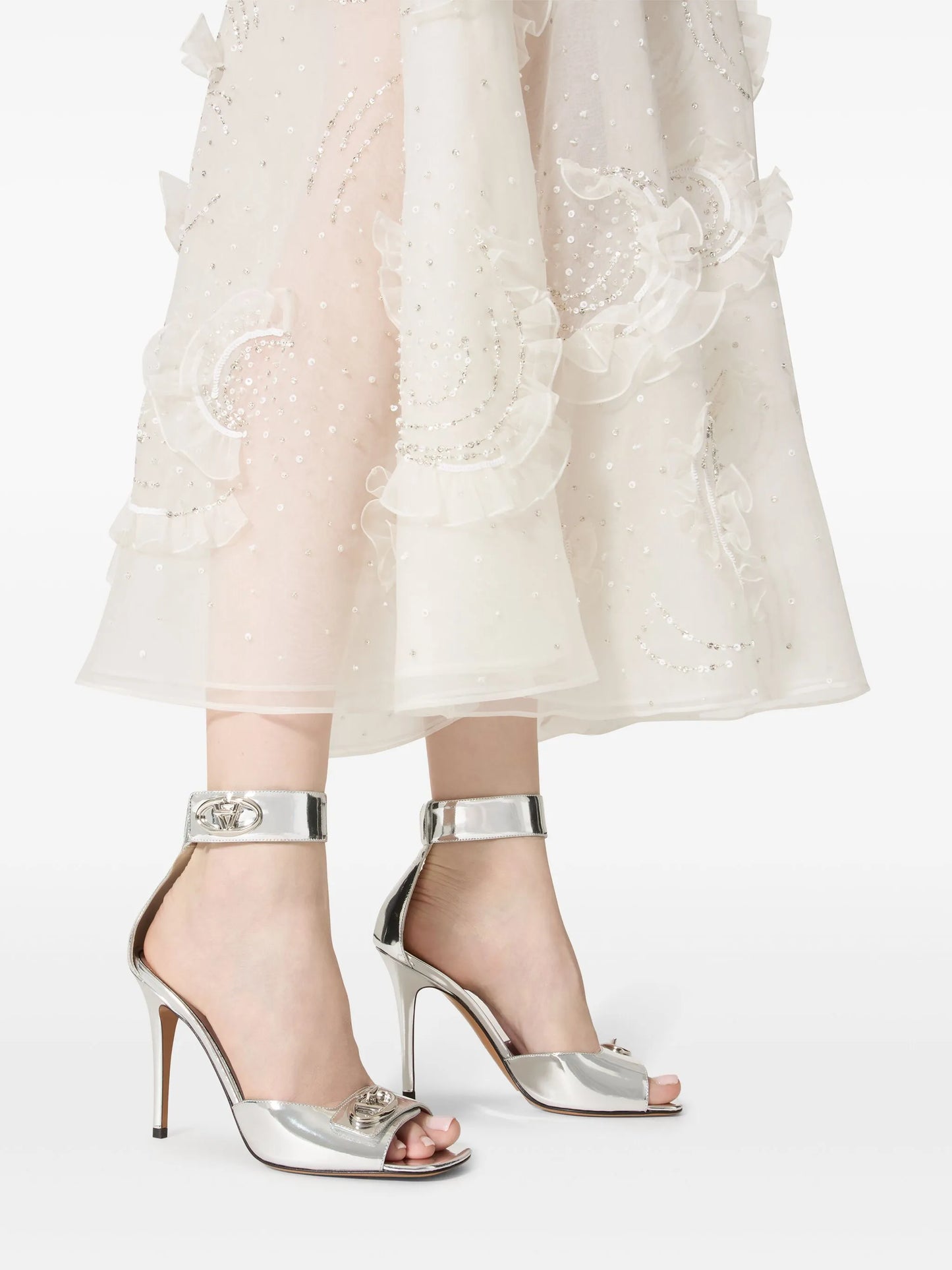 VLogo 100mm leather sandals