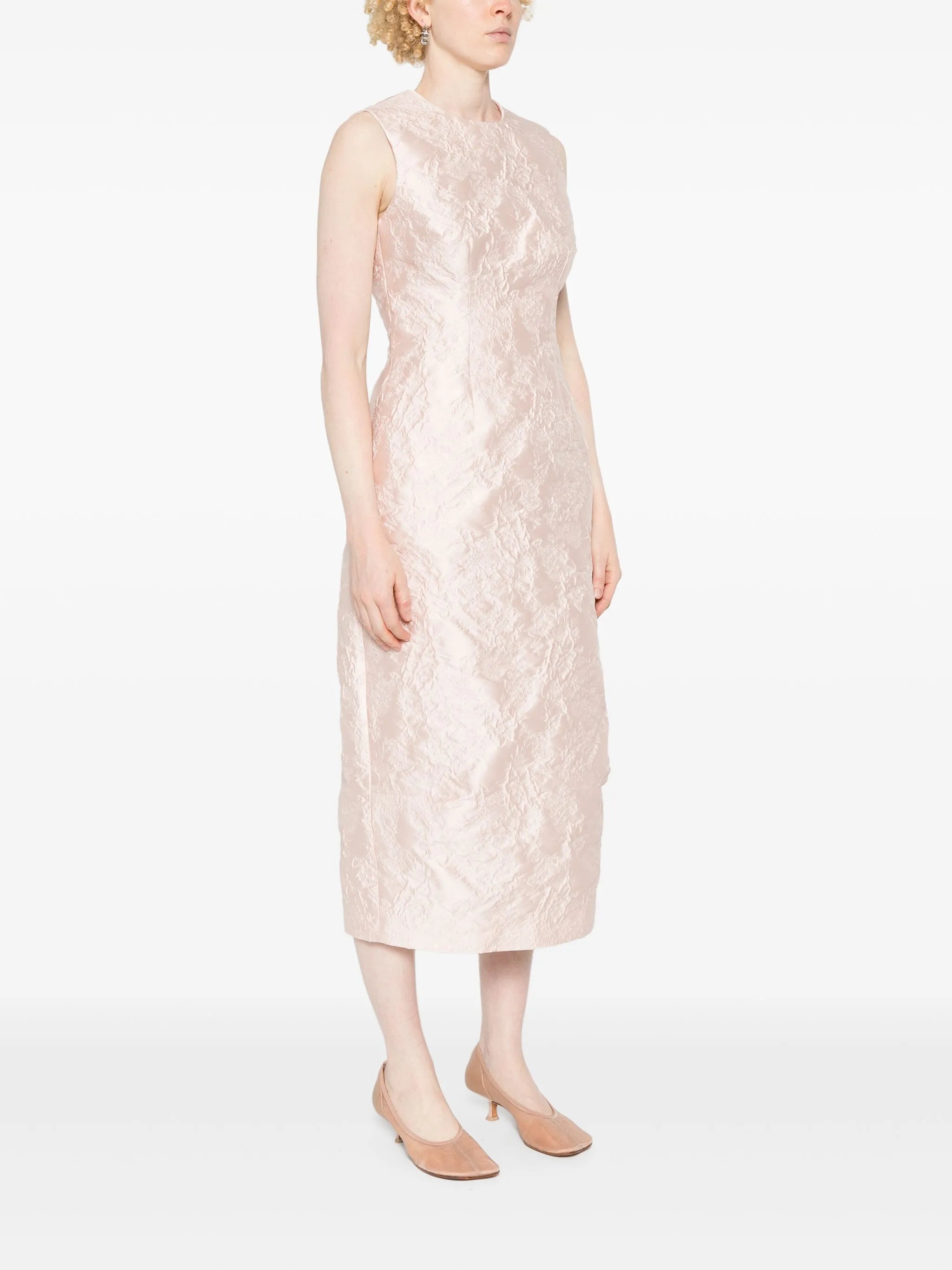 patterned midi dress