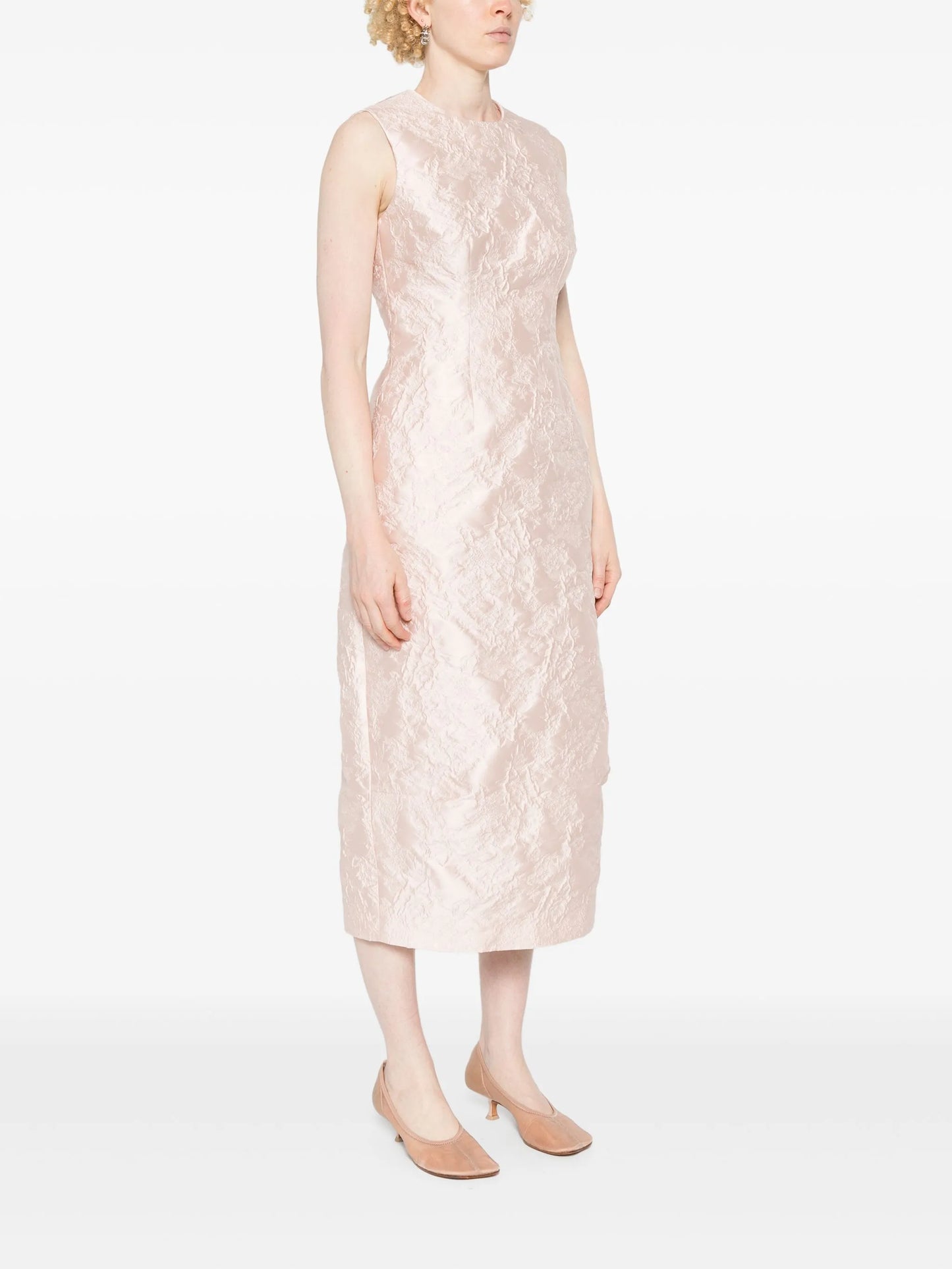 patterned midi dress