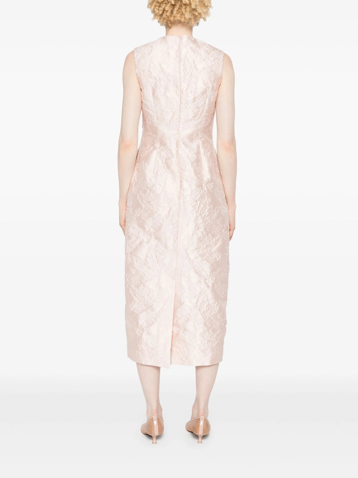 patterned midi dress
