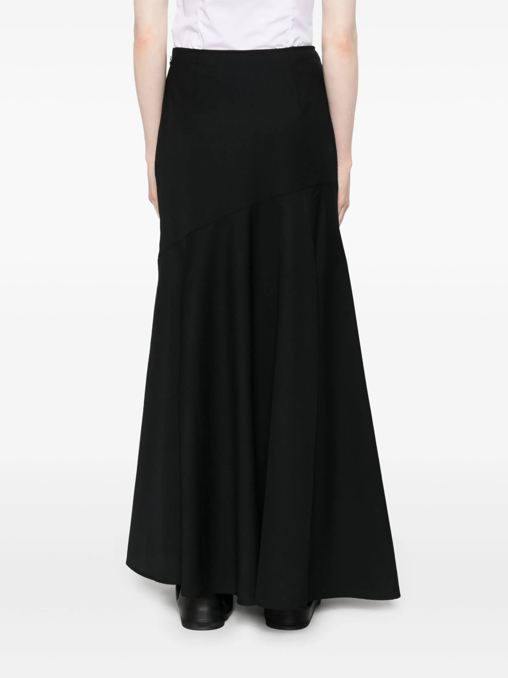 bias-cut maxi skirt