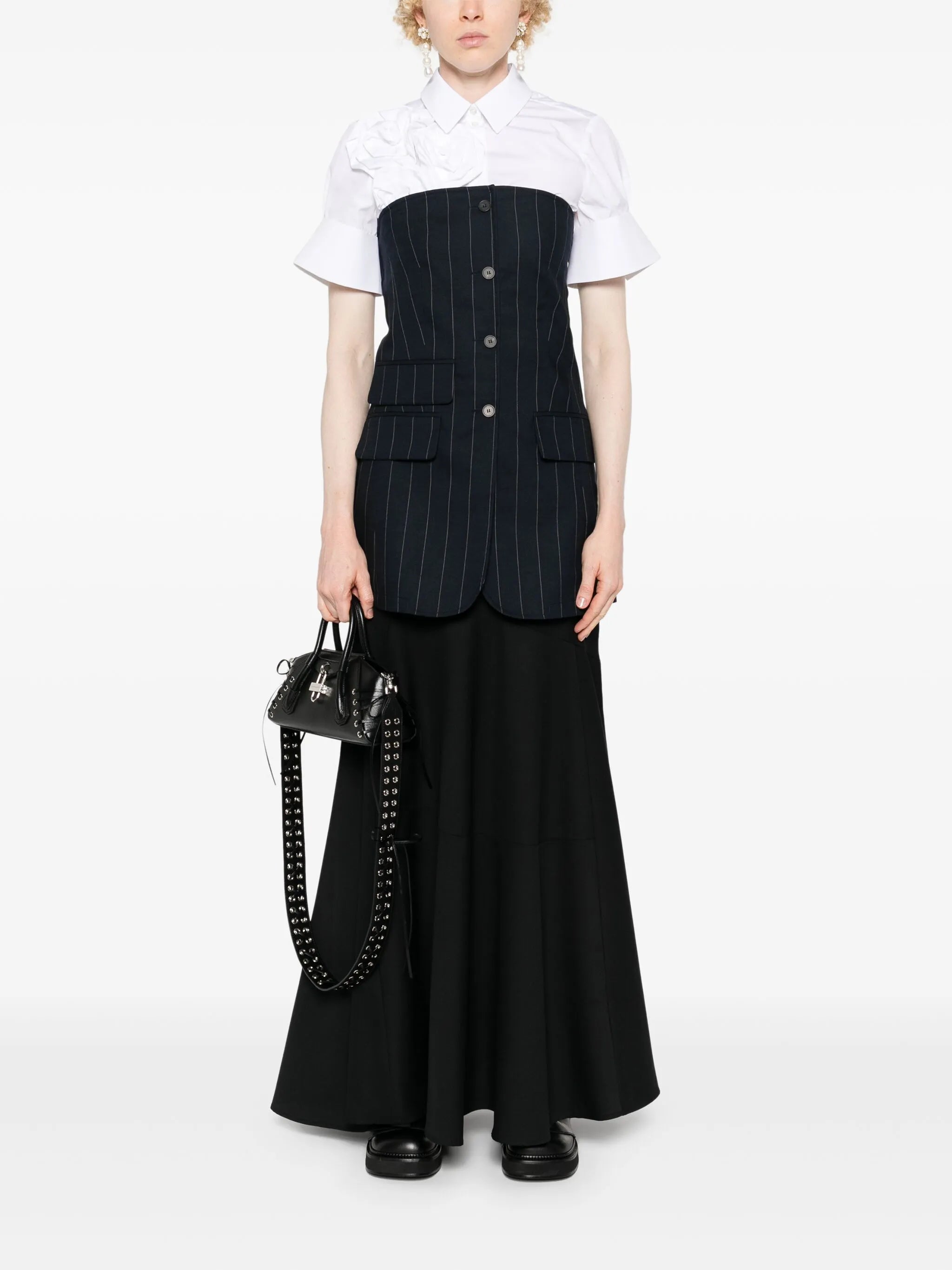 bias-cut maxi skirt