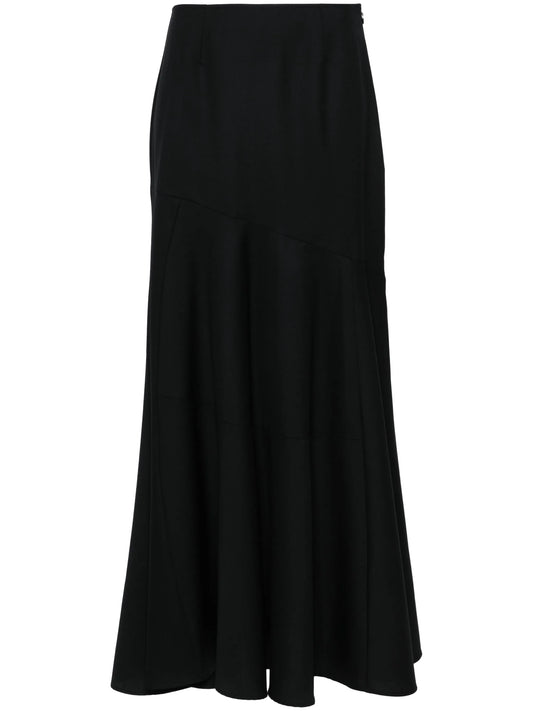 bias-cut maxi skirt