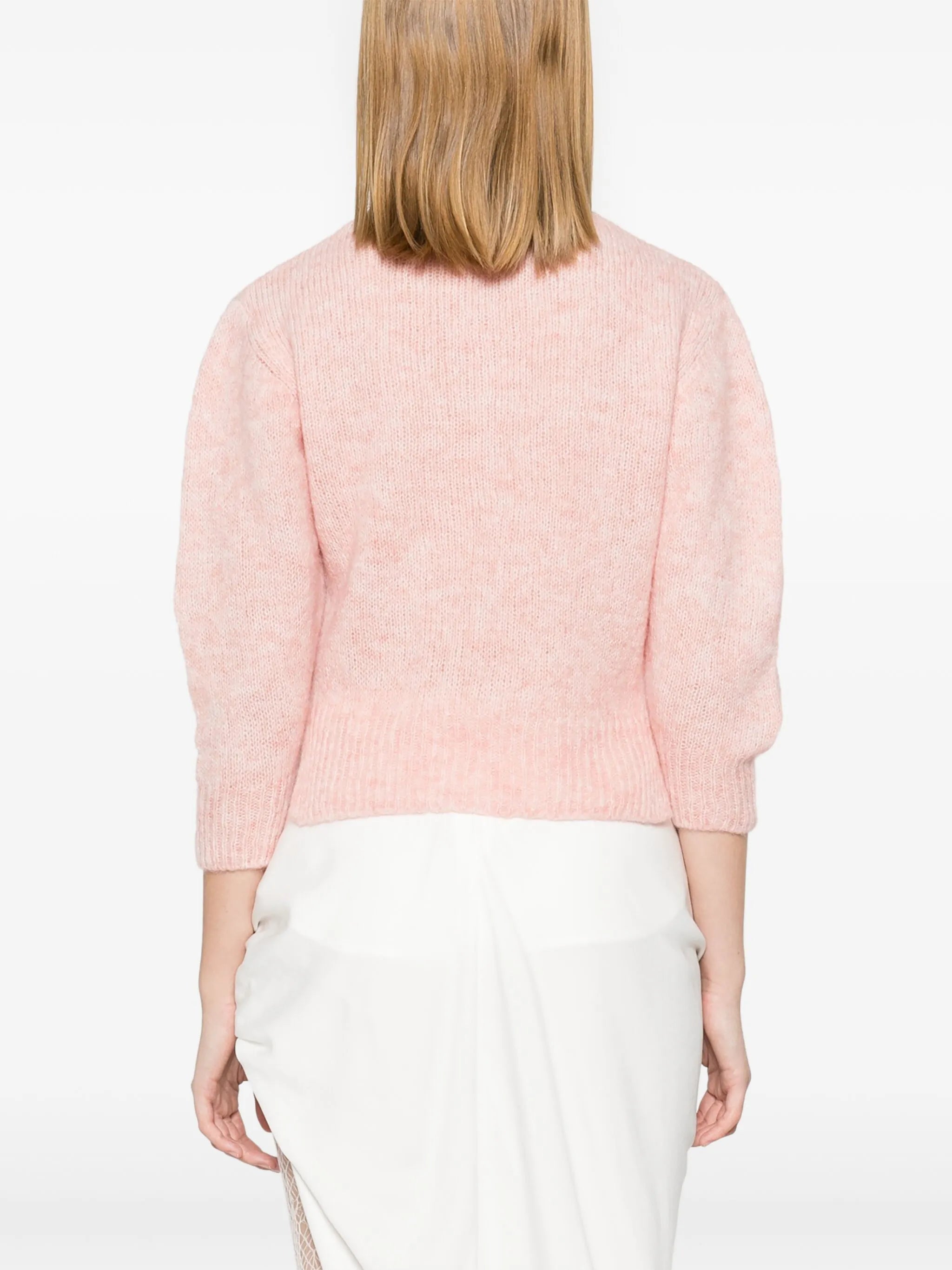 cropped V-neck sweater