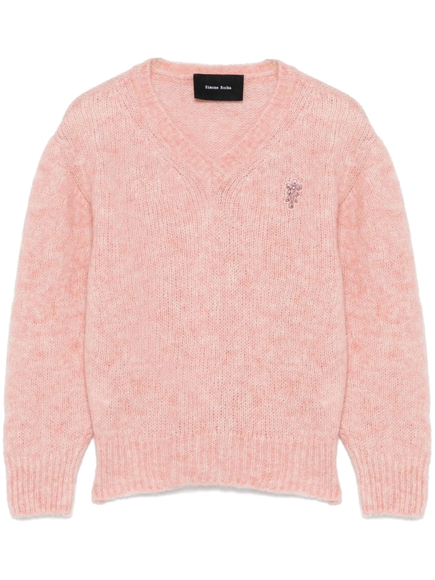cropped V-neck sweater