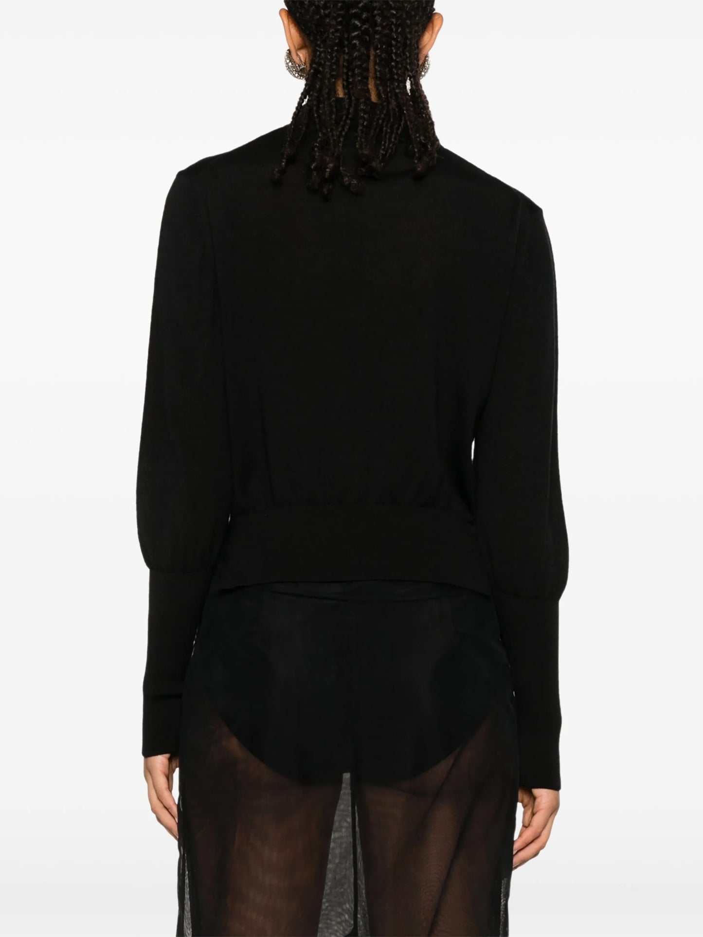 crystal-embellished polo cardigan
