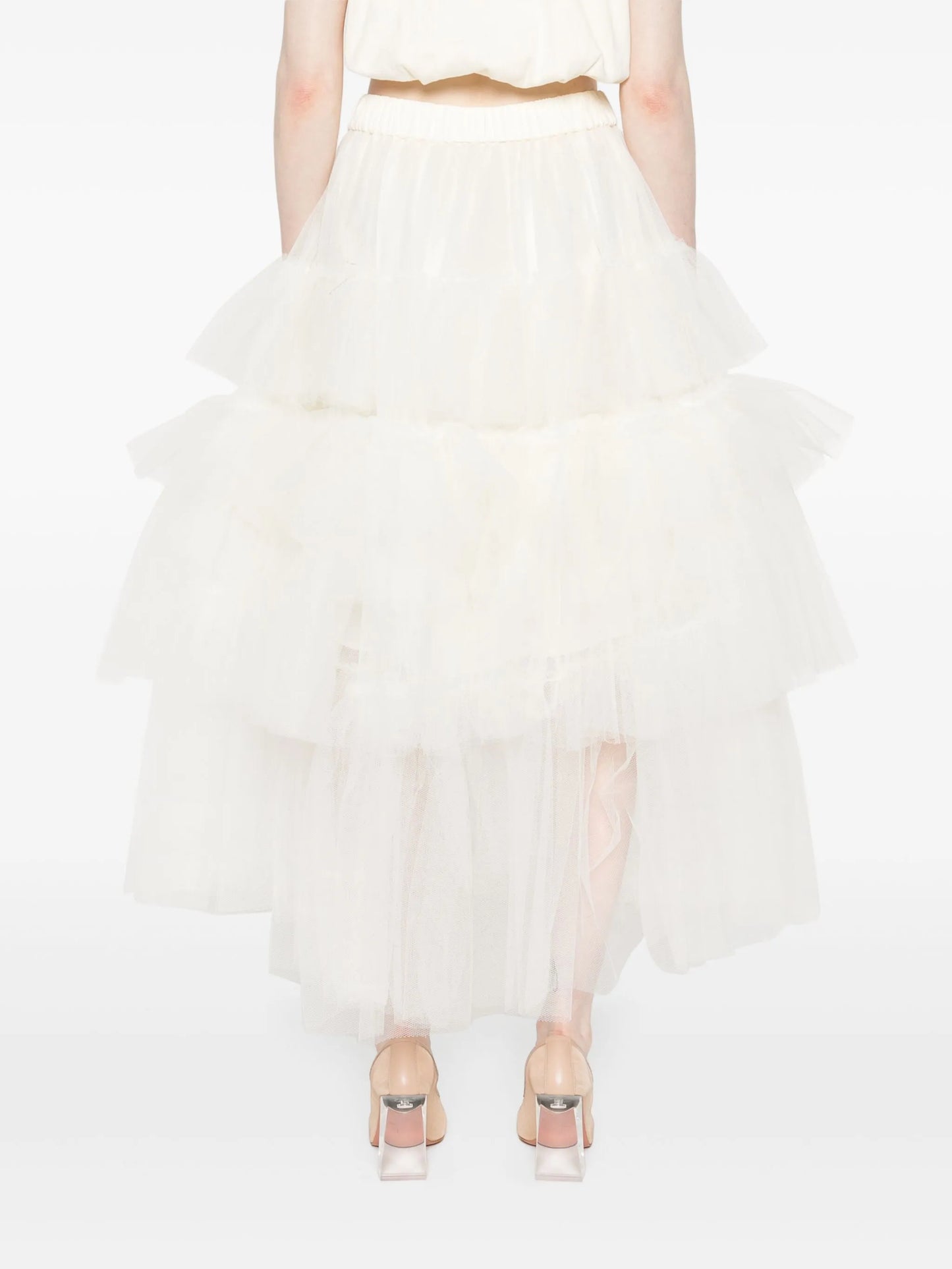 tulle midi skirt