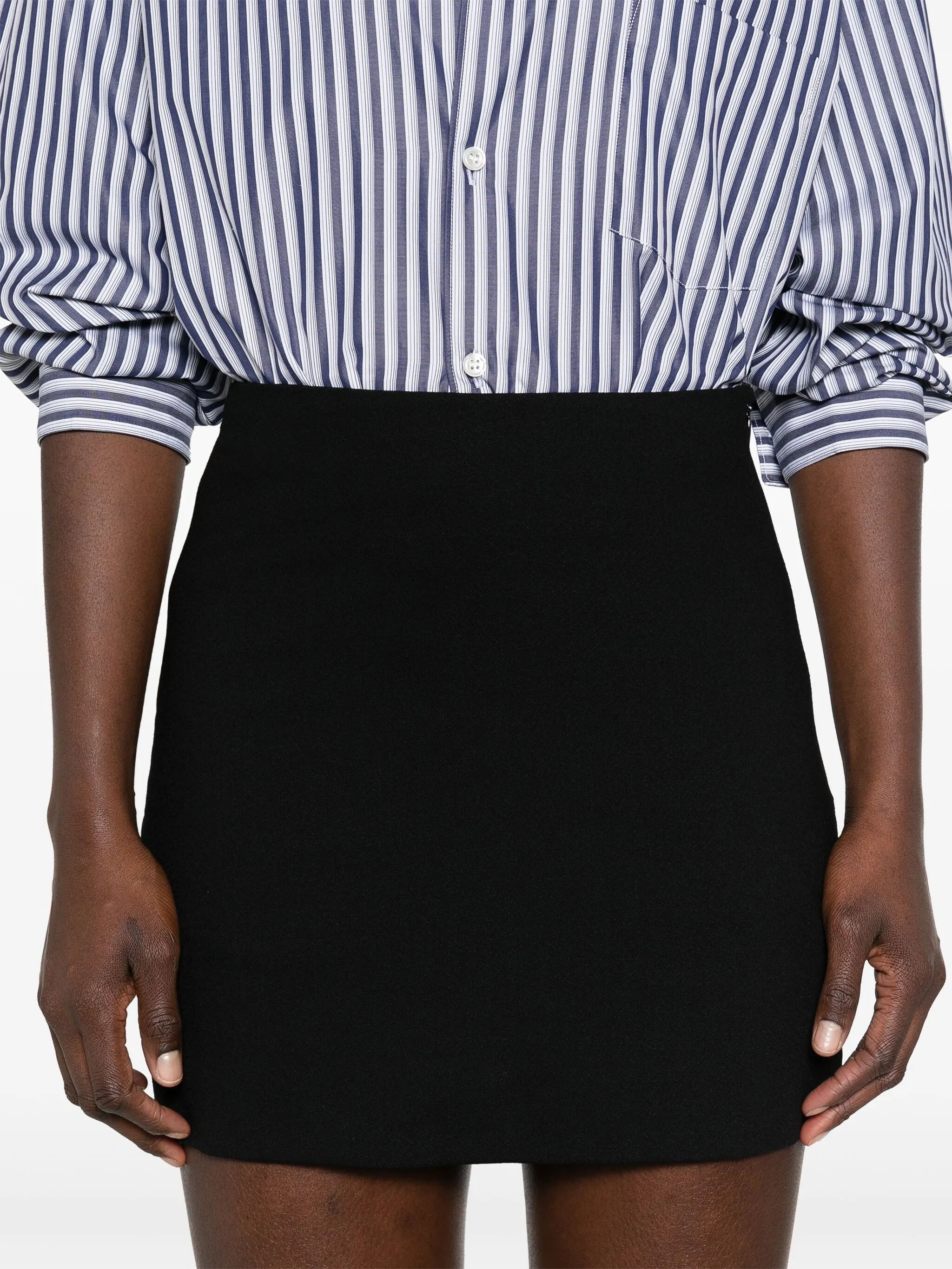 A-line crepe miniskirt