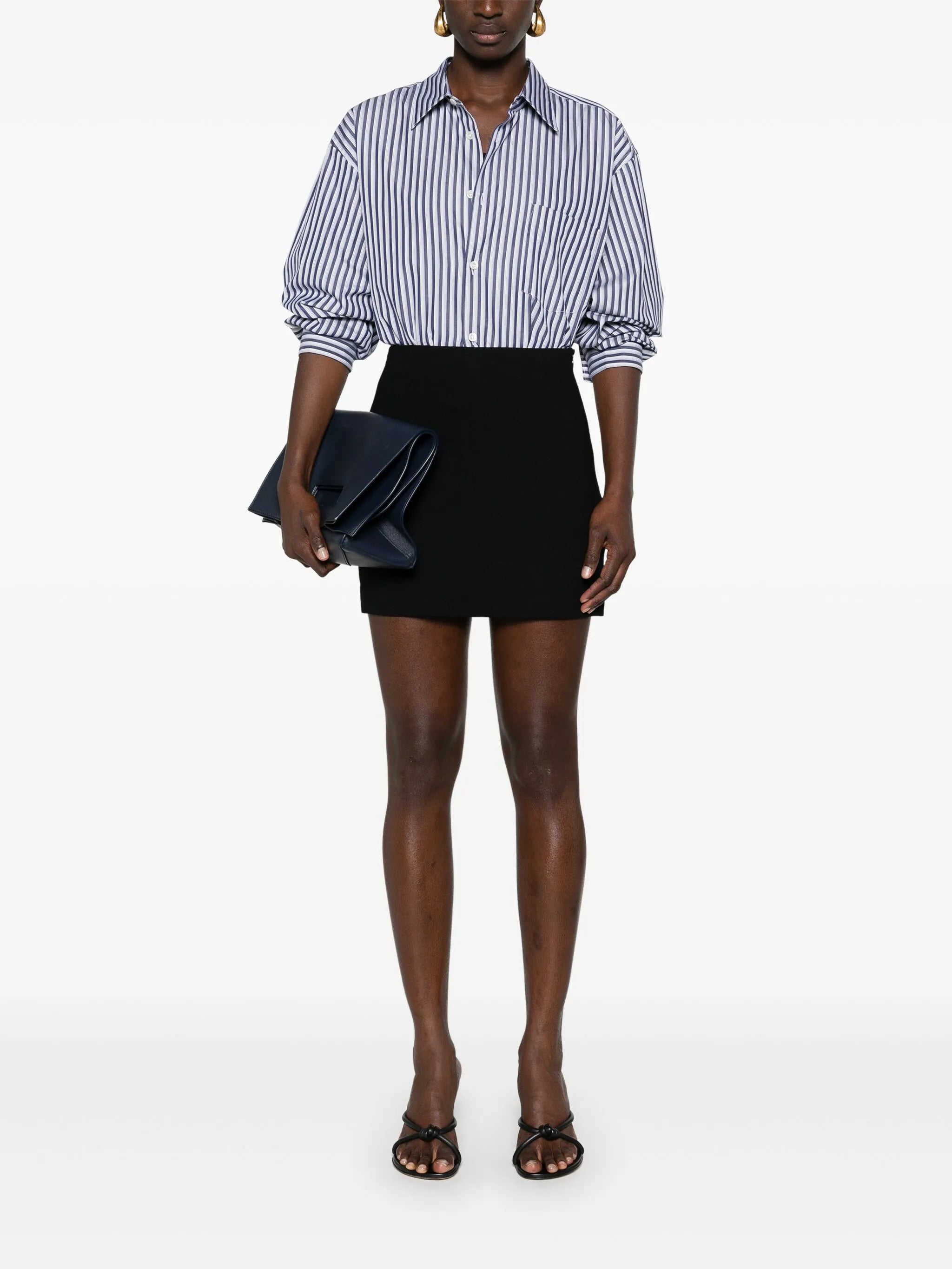 A-line crepe miniskirt