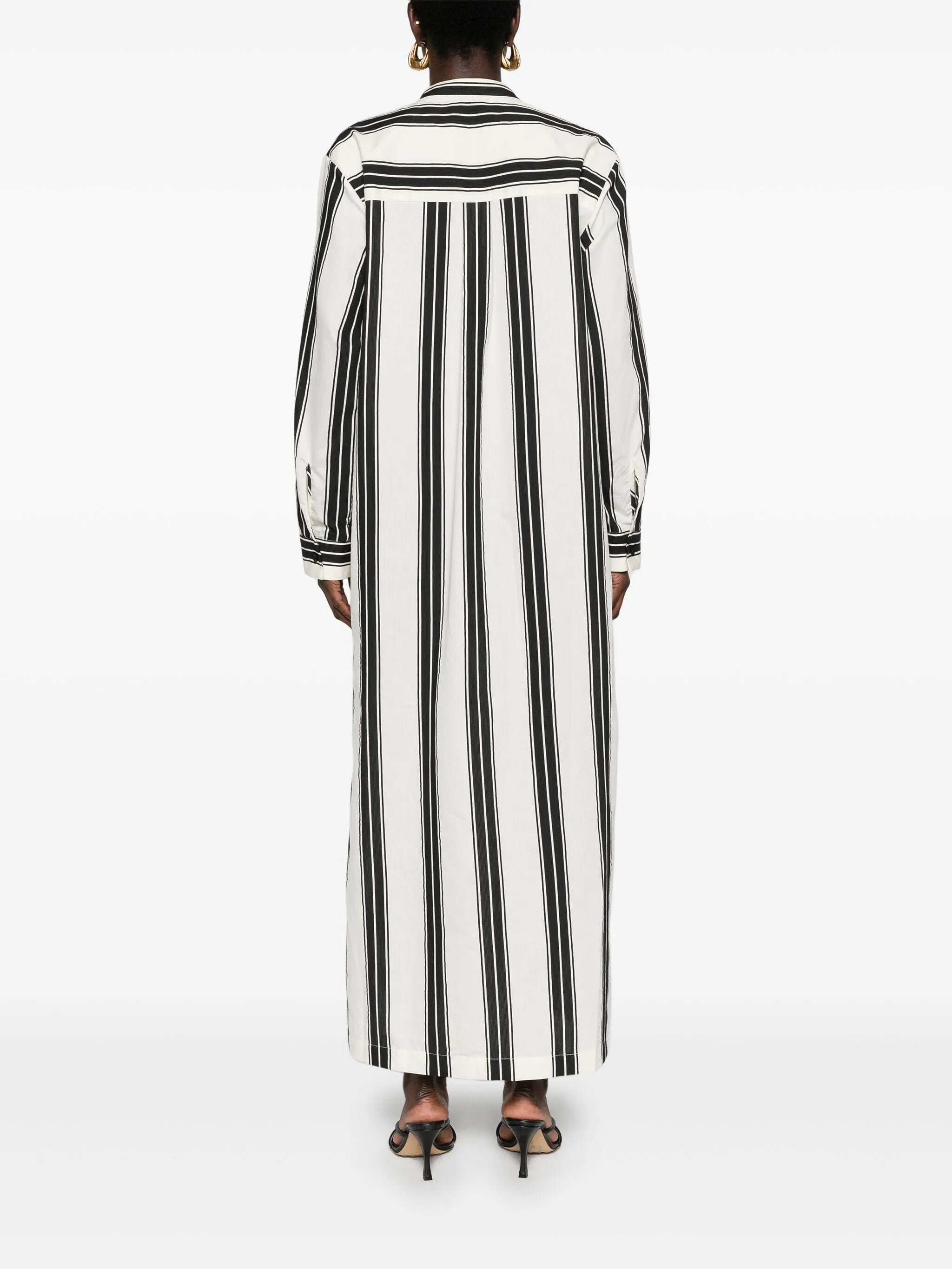 Djellaba striped maxi dress