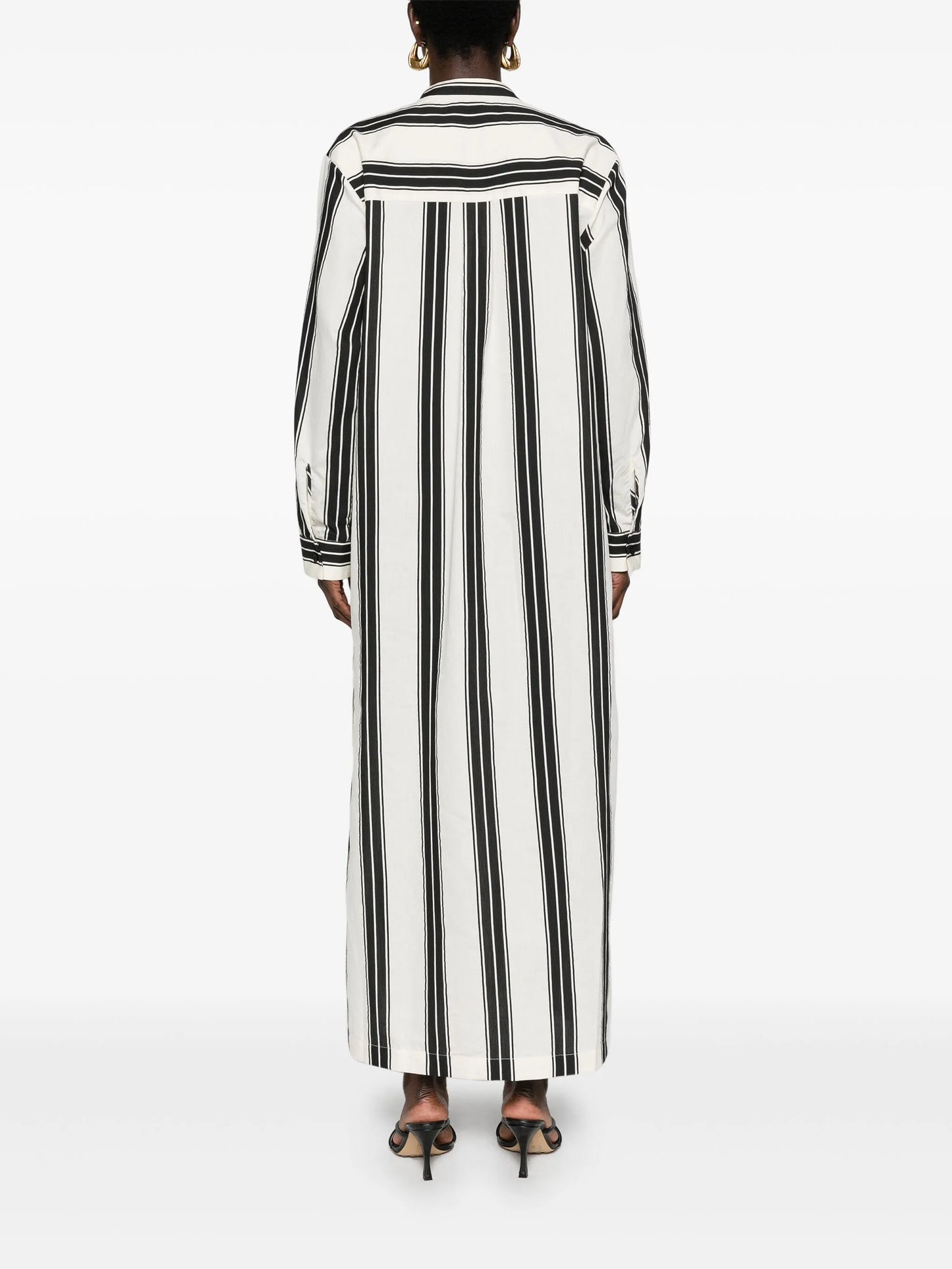 Djellaba striped maxi dress