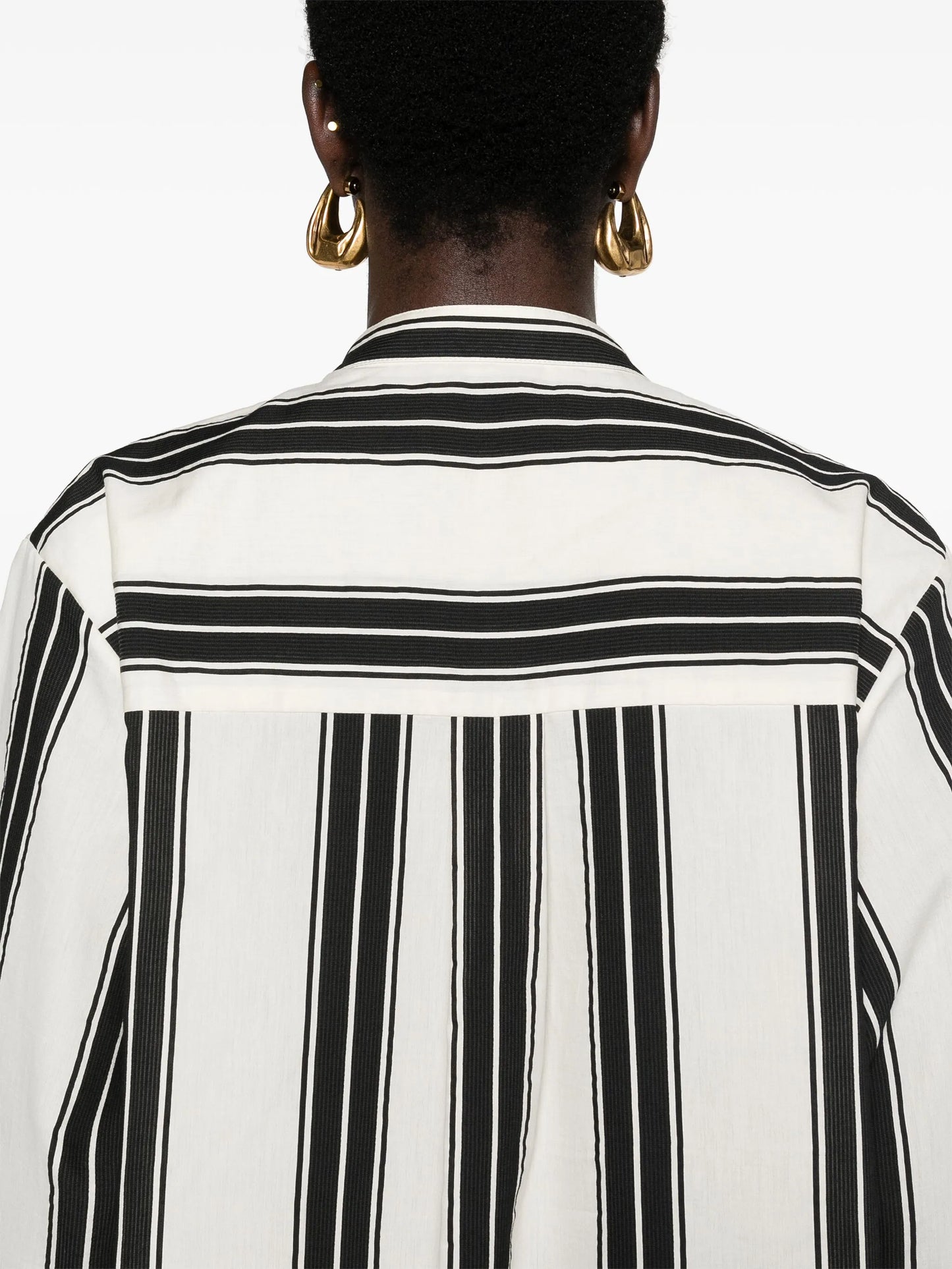 Djellaba striped maxi dress