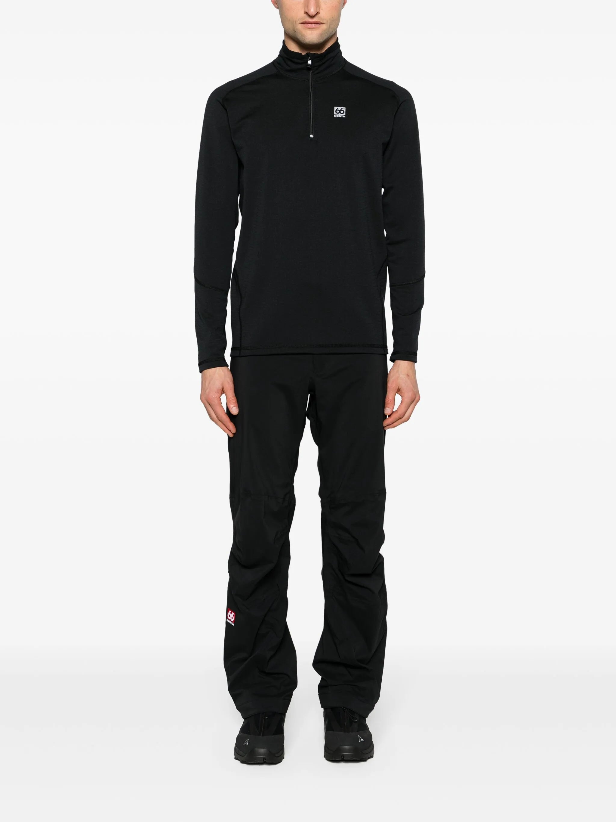 Grettir zipped performance T-shirt