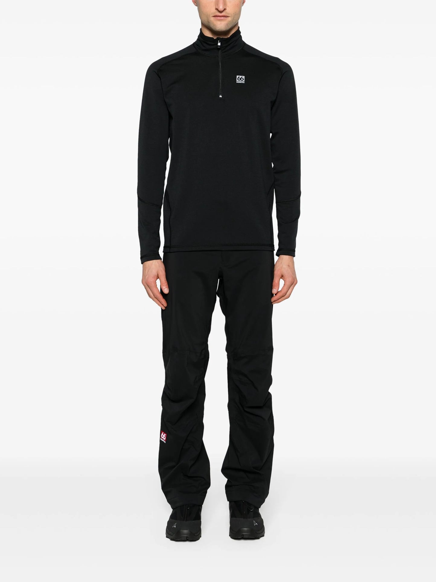 Grettir zipped performance T-shirt