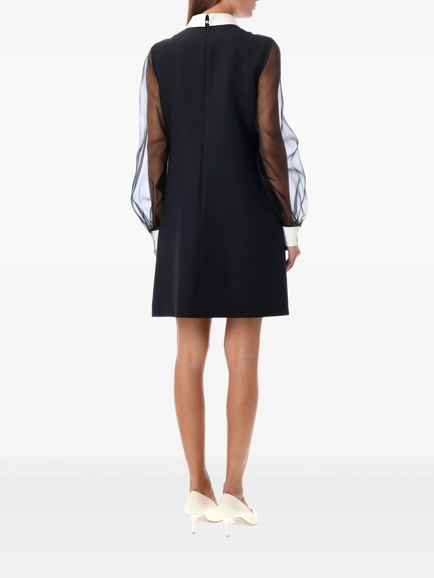 sheer sleeves dress