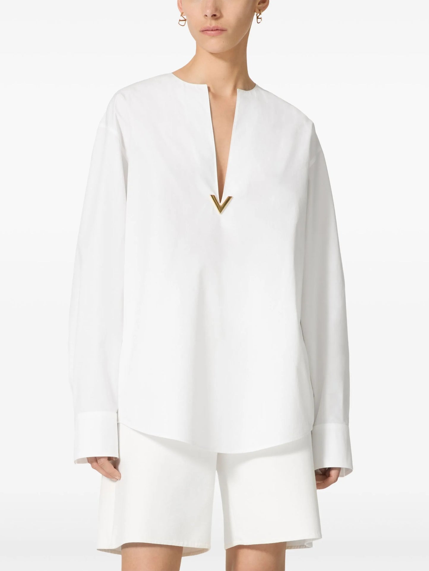 VGold poplin top