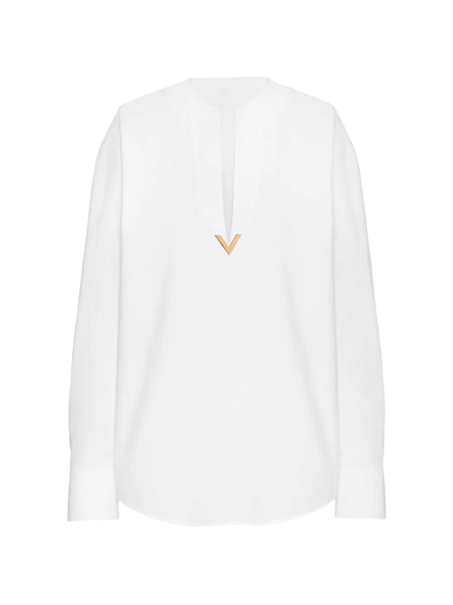 VGold poplin top