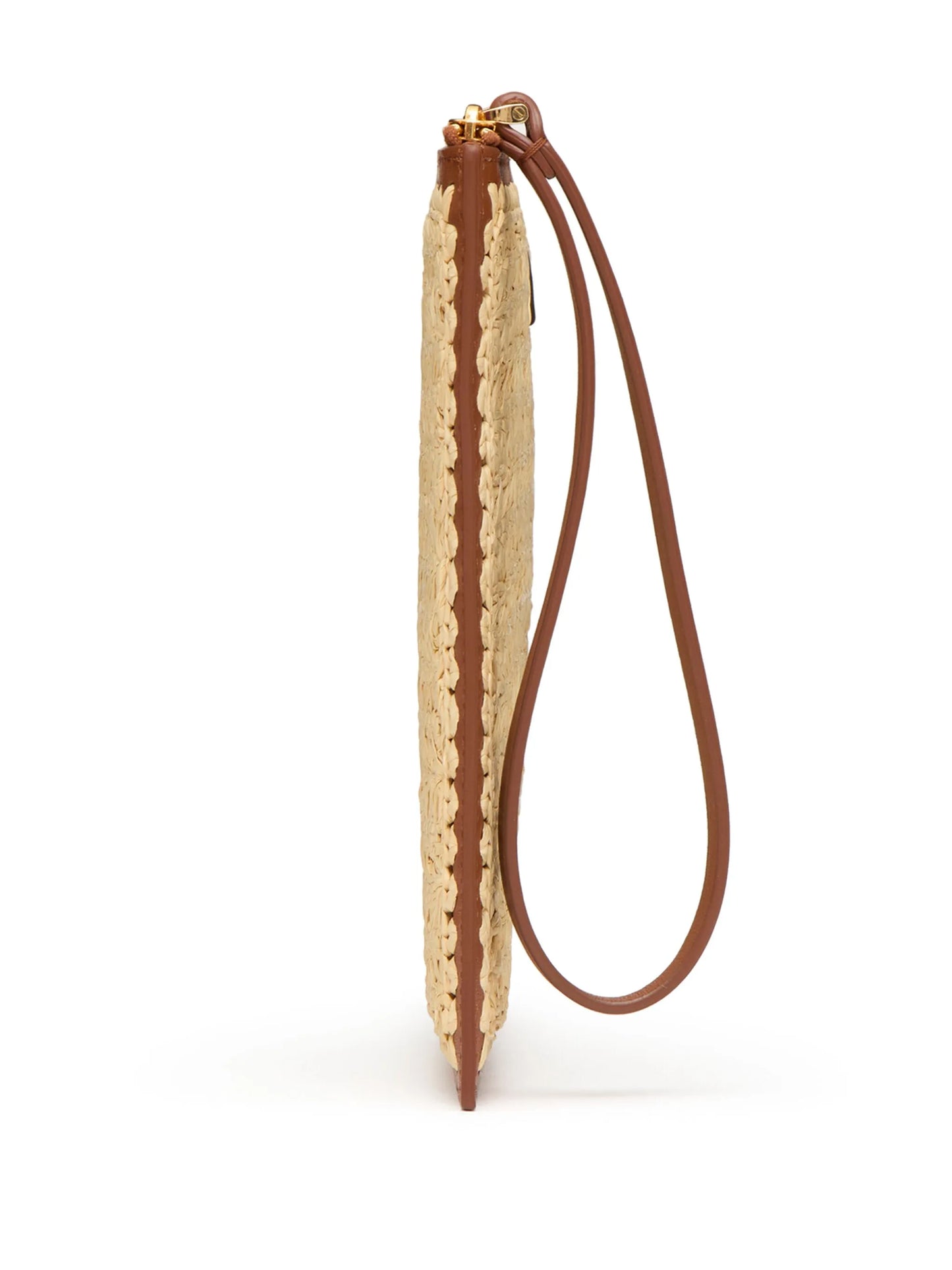 VLogo Signature raffia clutch bag