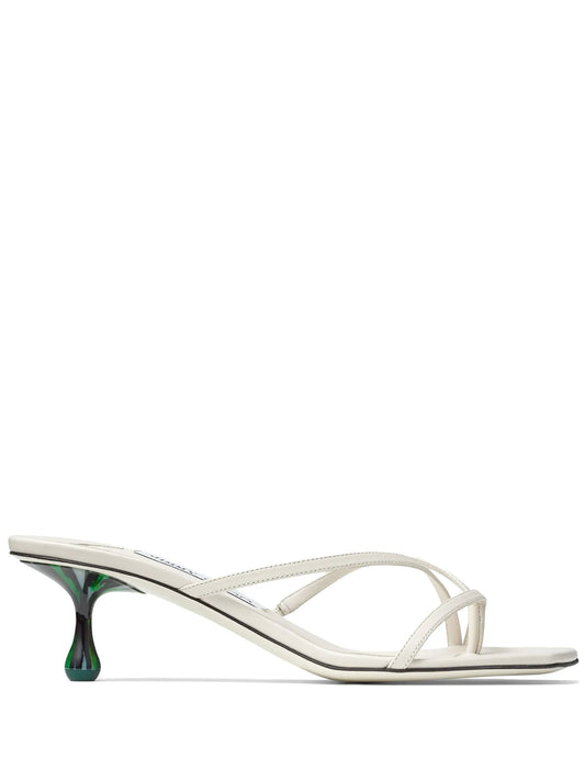 50mm Etana strappy leather mules