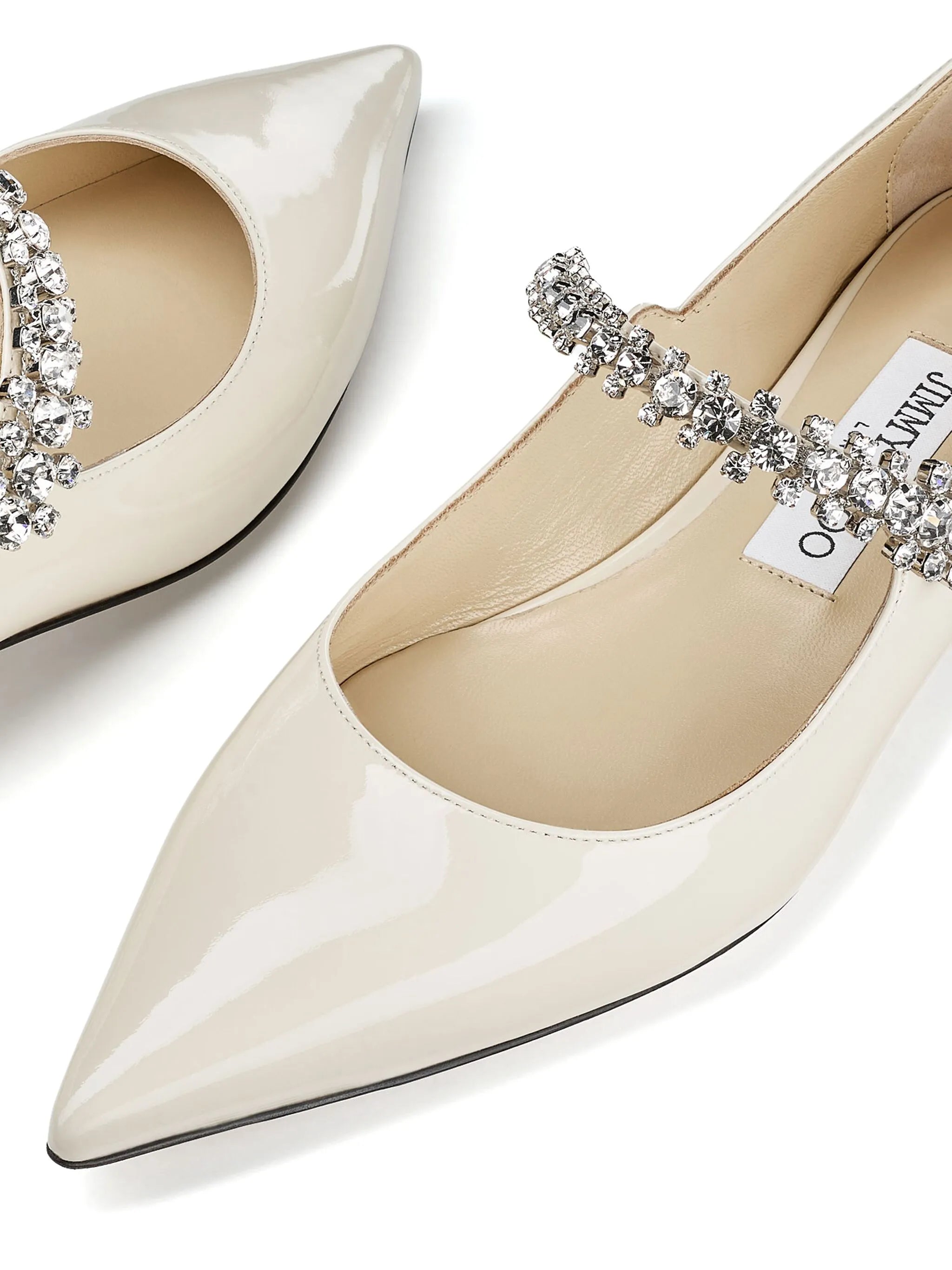 Bing crystal-strap flat pumps