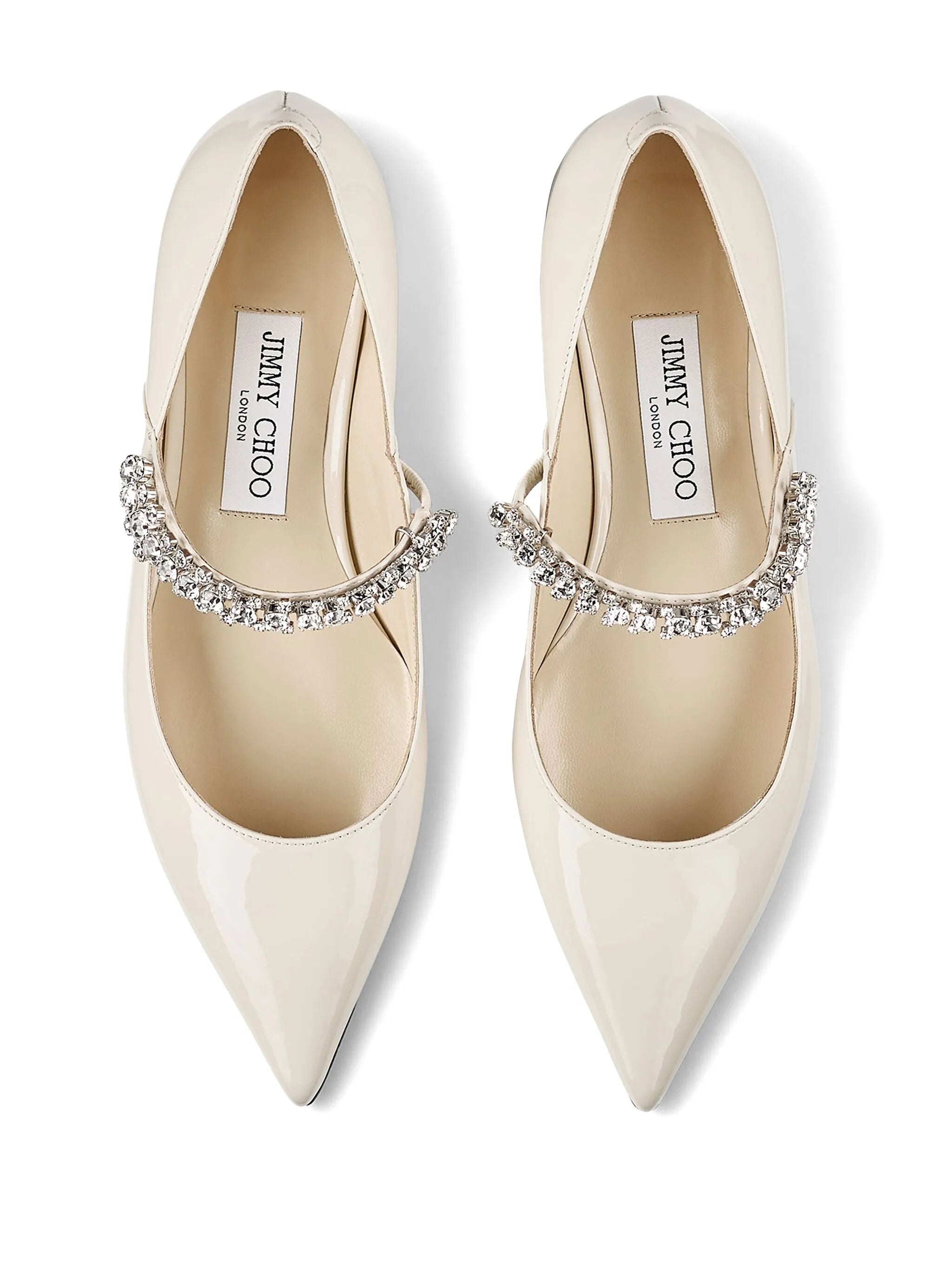Bing crystal-strap flat pumps