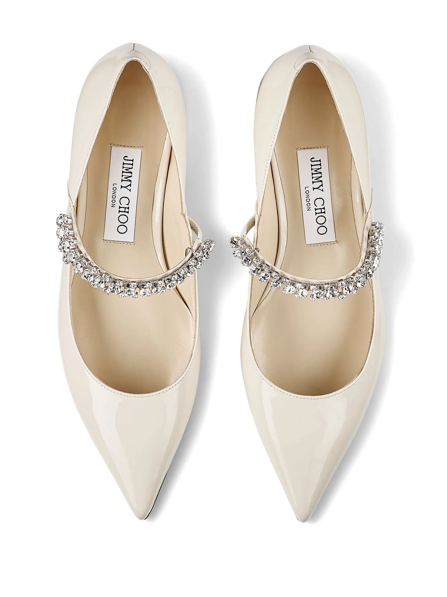 Bing crystal-strap flat pumps