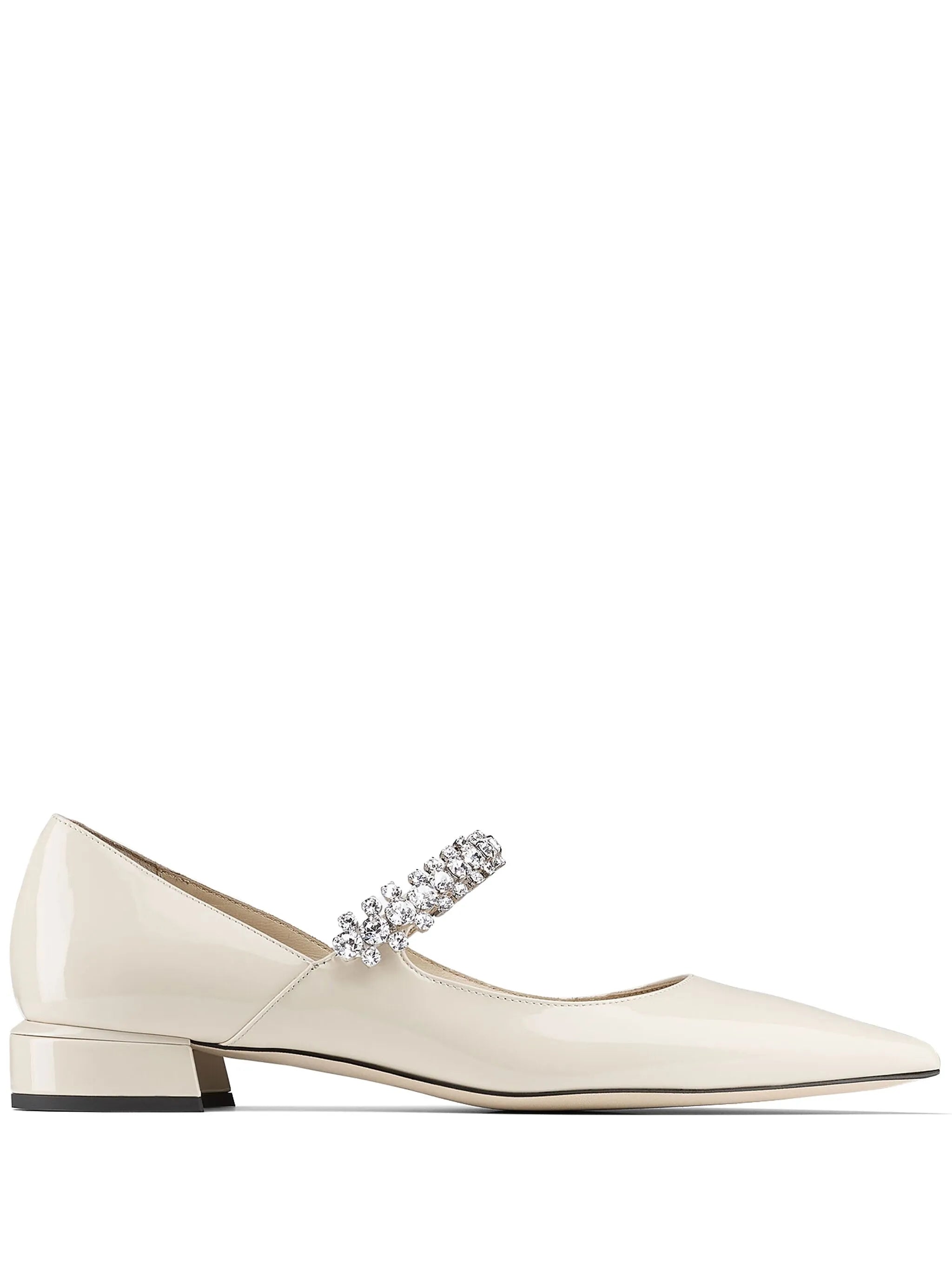 Bing crystal-strap flat pumps