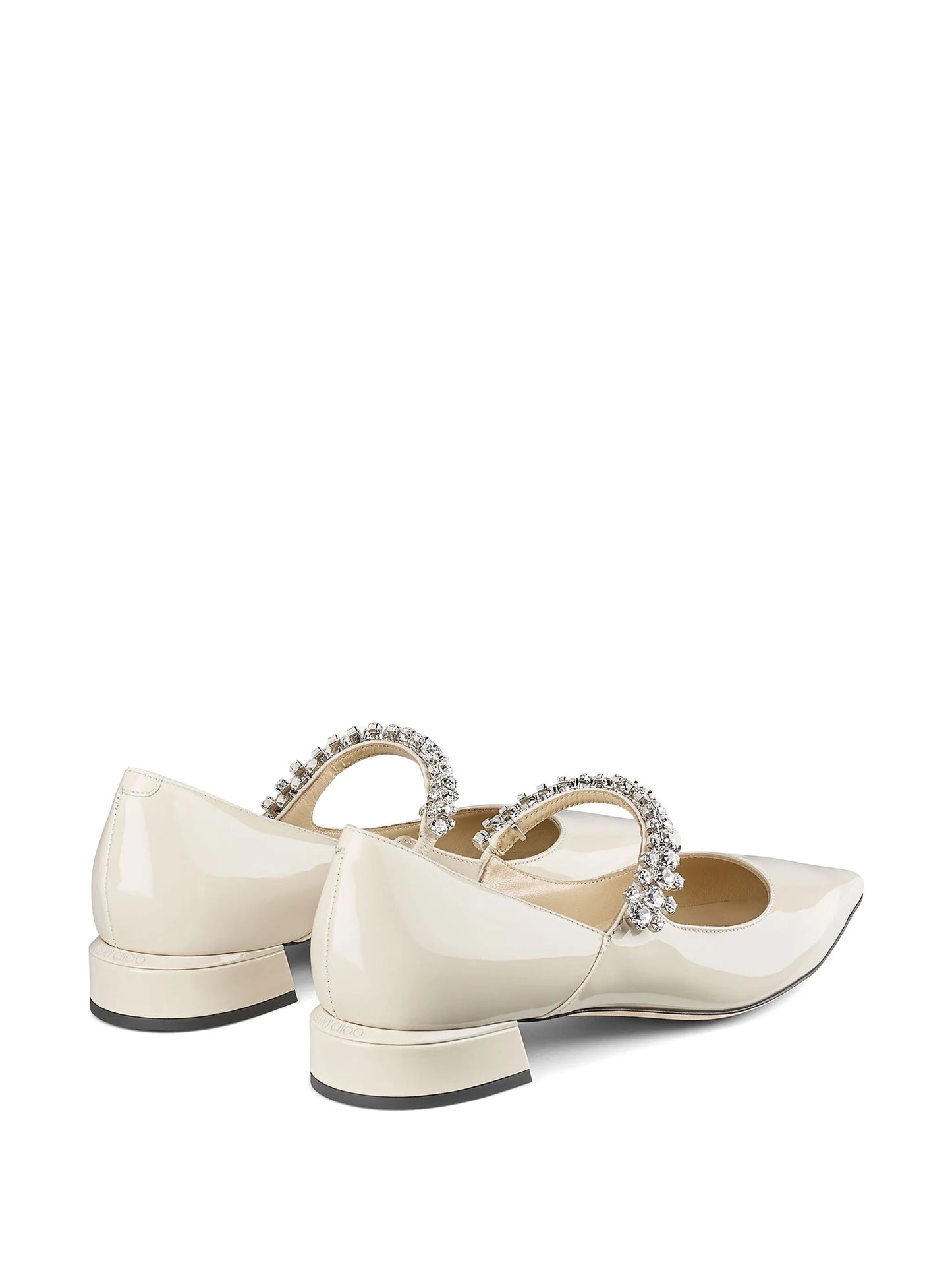 Bing crystal-strap flat pumps