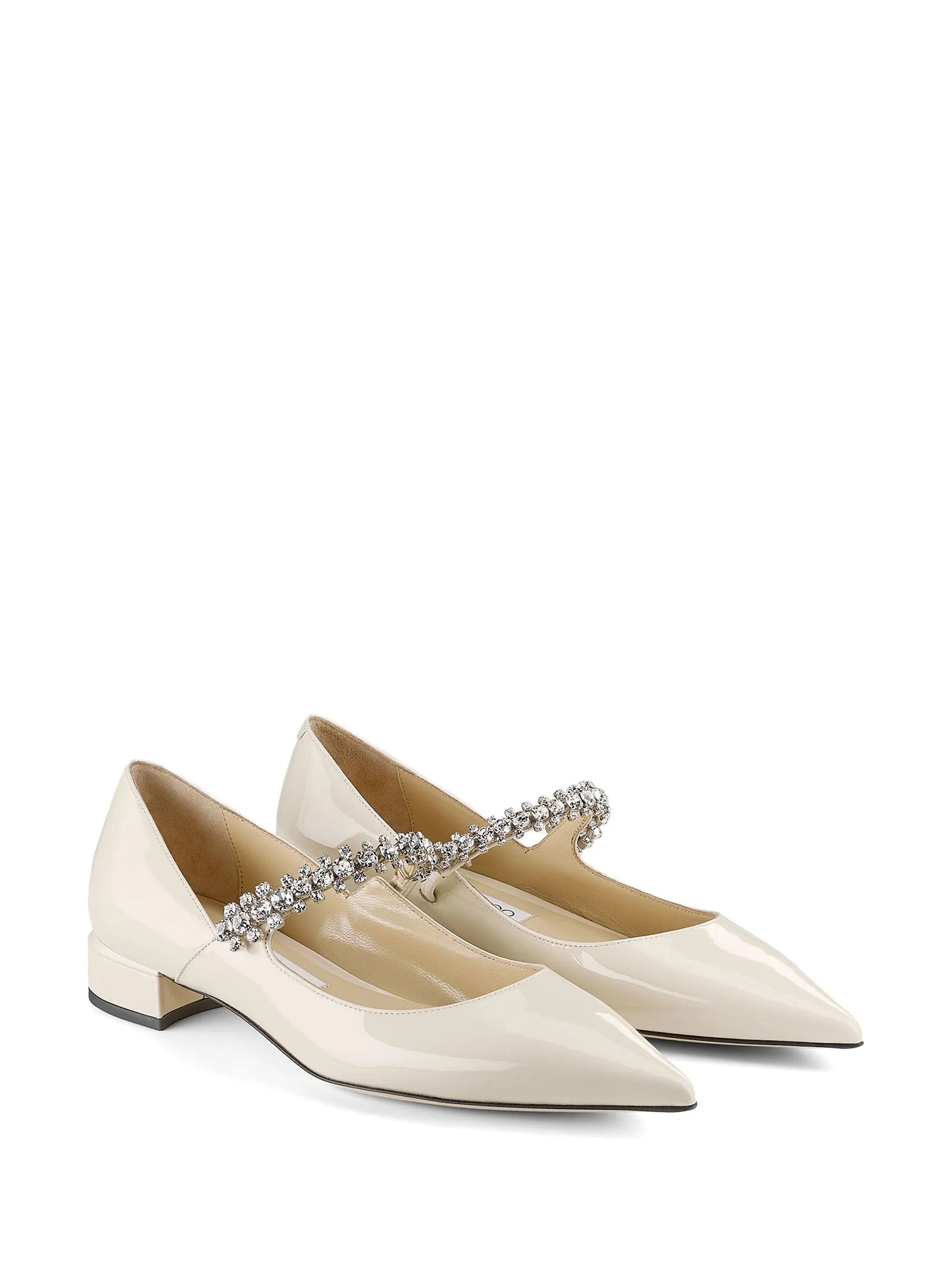Bing crystal-strap flat pumps