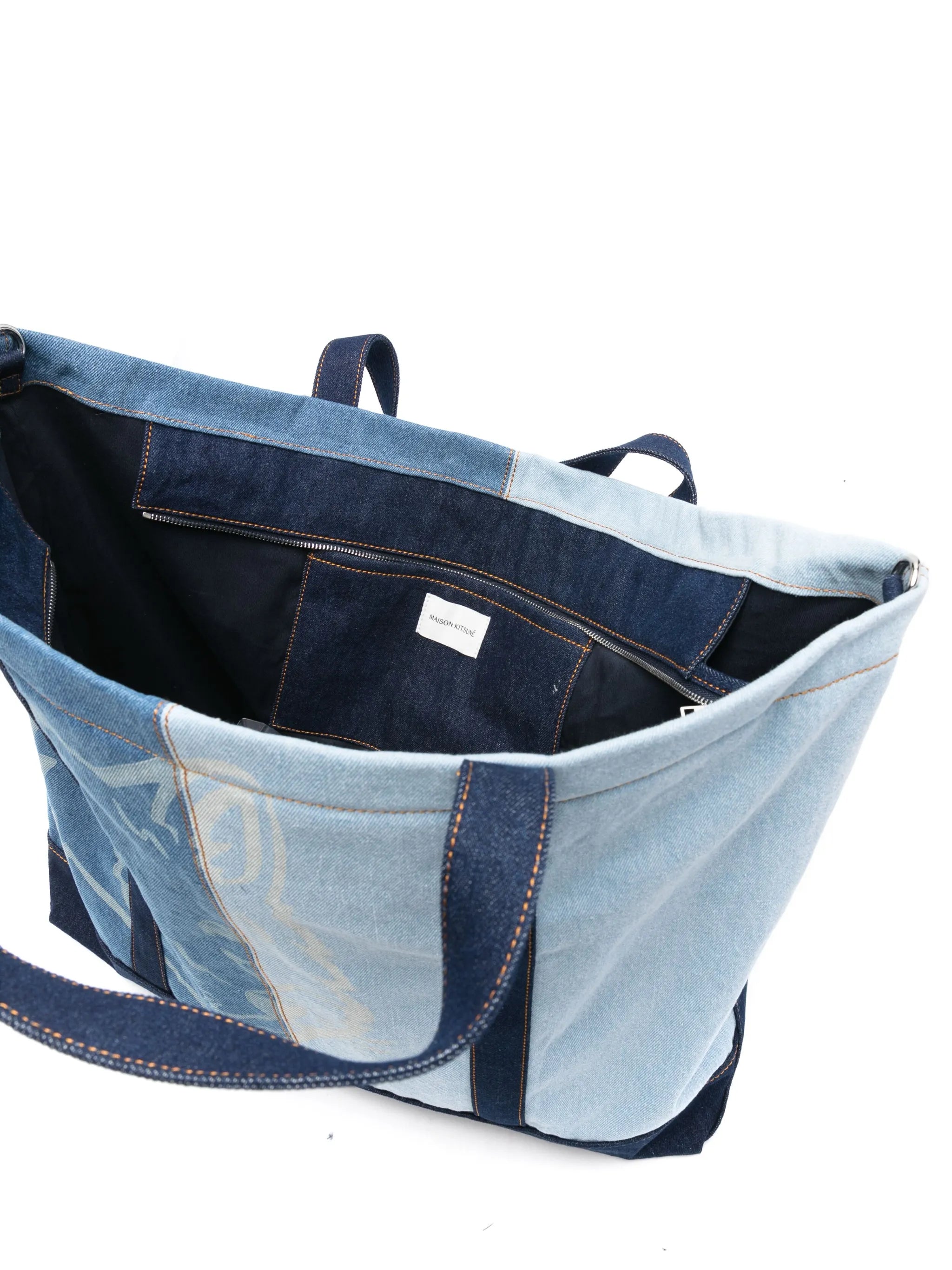 Fox Head-print tote bag