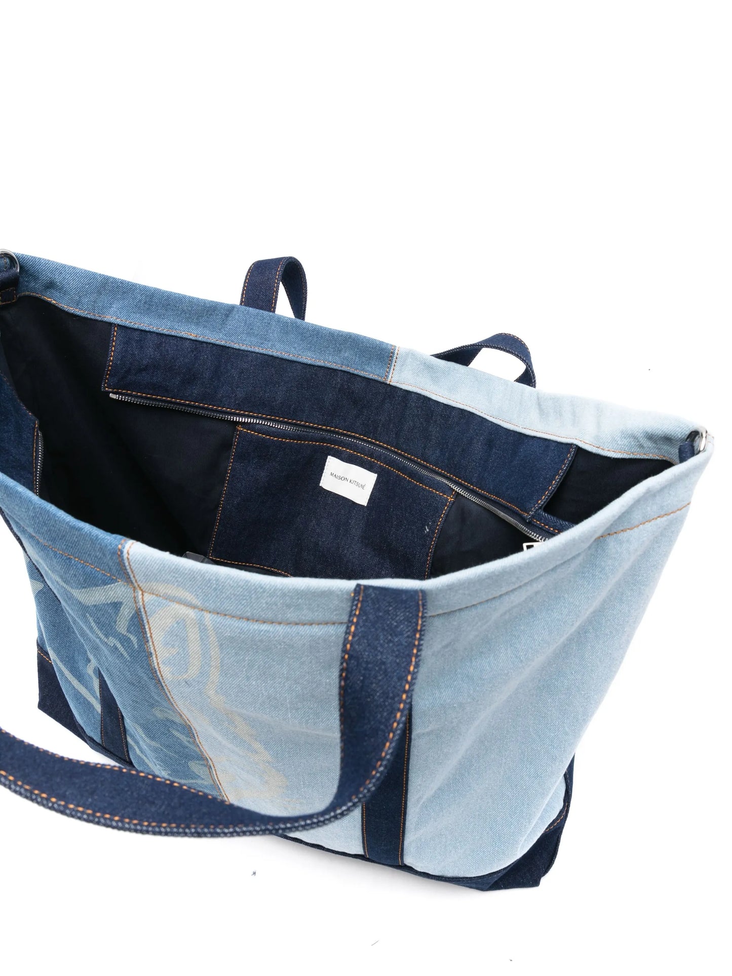 Fox Head-print tote bag