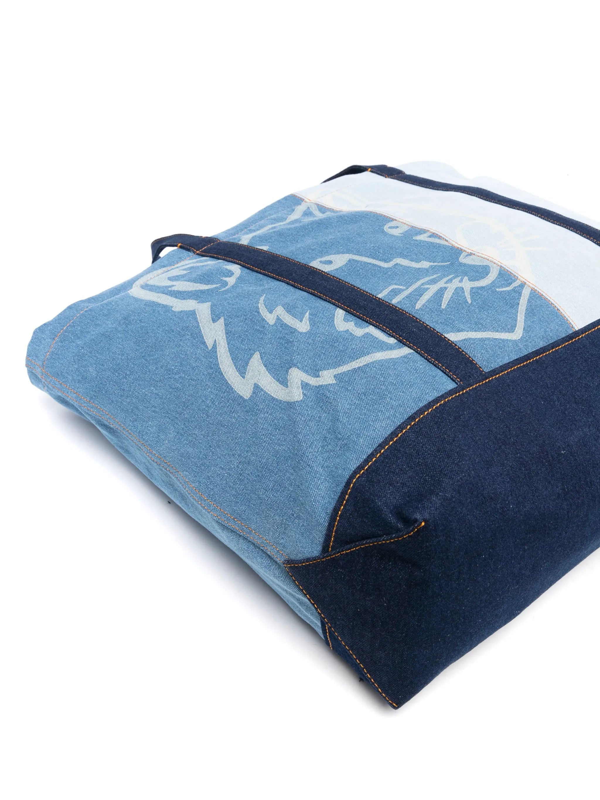 Fox Head-print tote bag