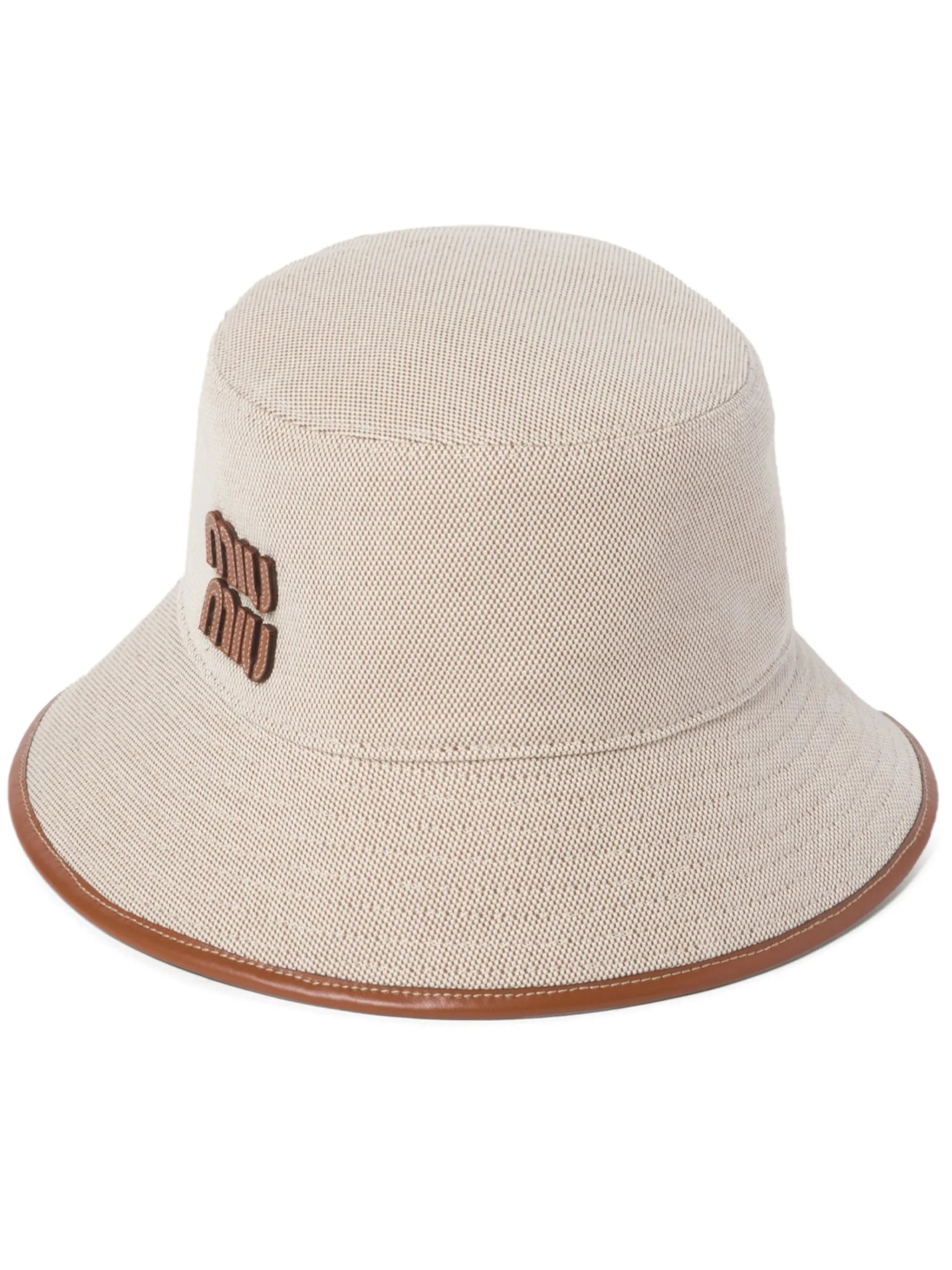 logo-patch canvas bucket hat