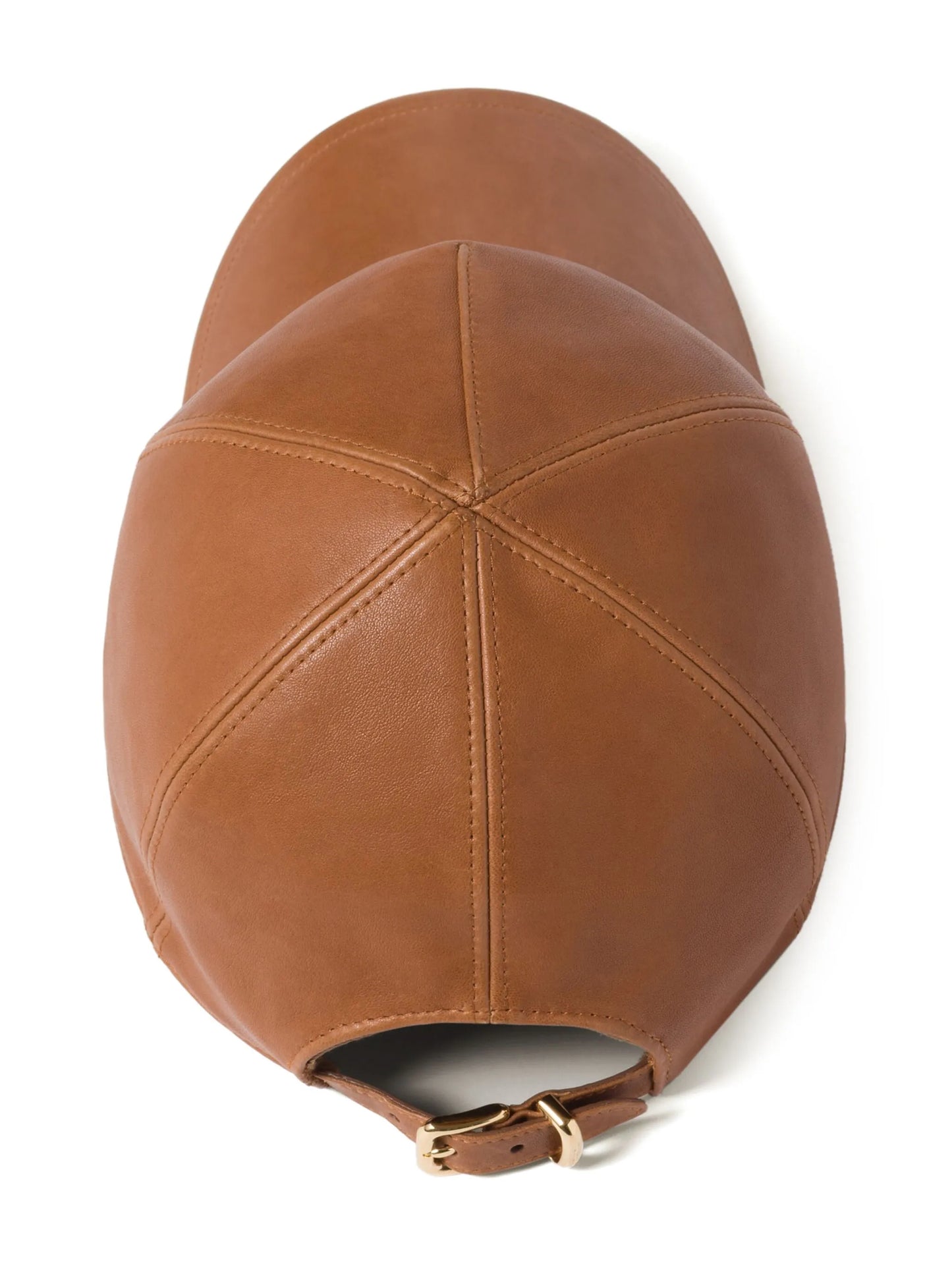 debossed-logo nappa leather cap