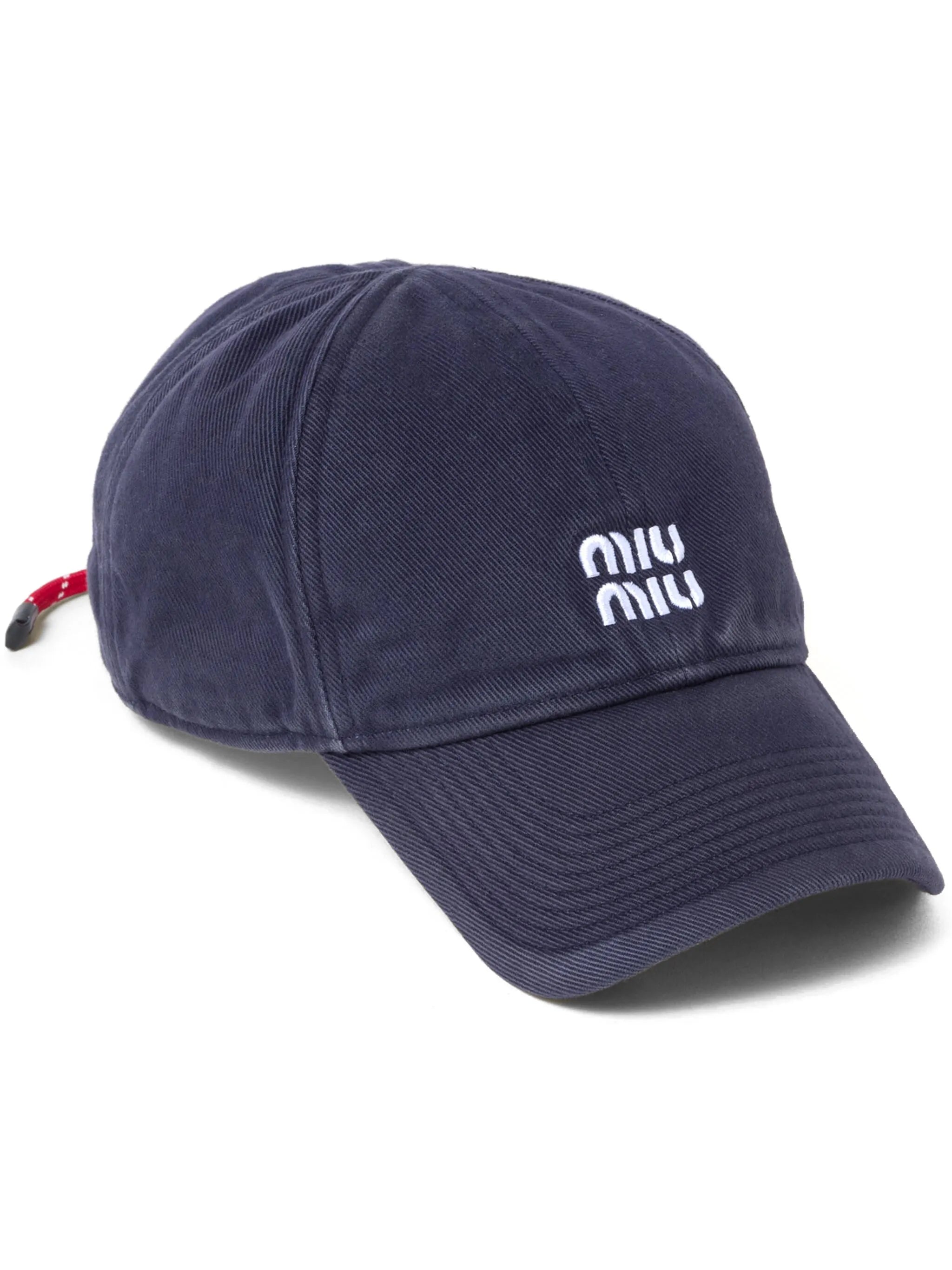 logo-embroidered denim baseball cap