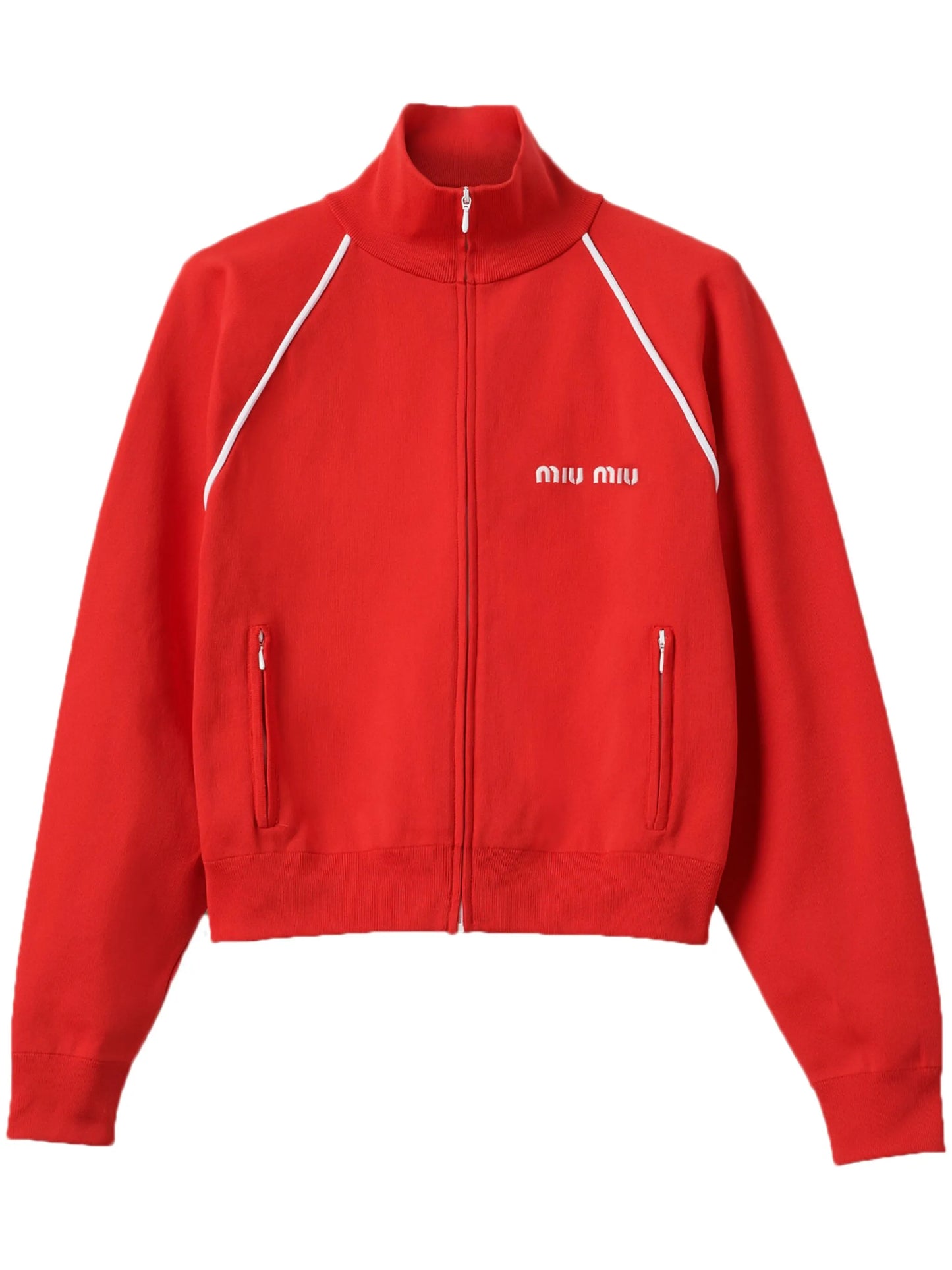 logo-embroidered fleece cardigan