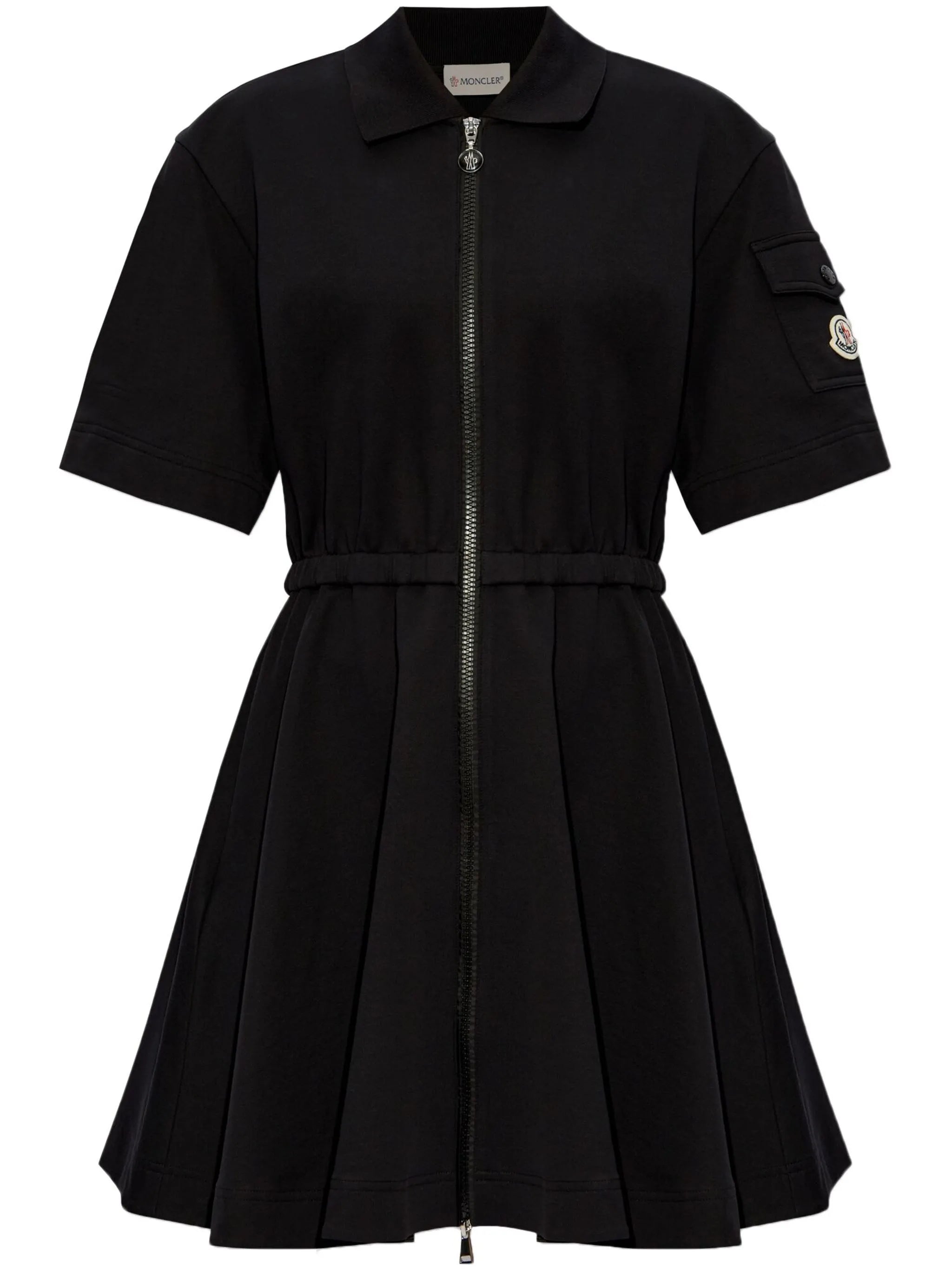 zip-up cotton polo dress