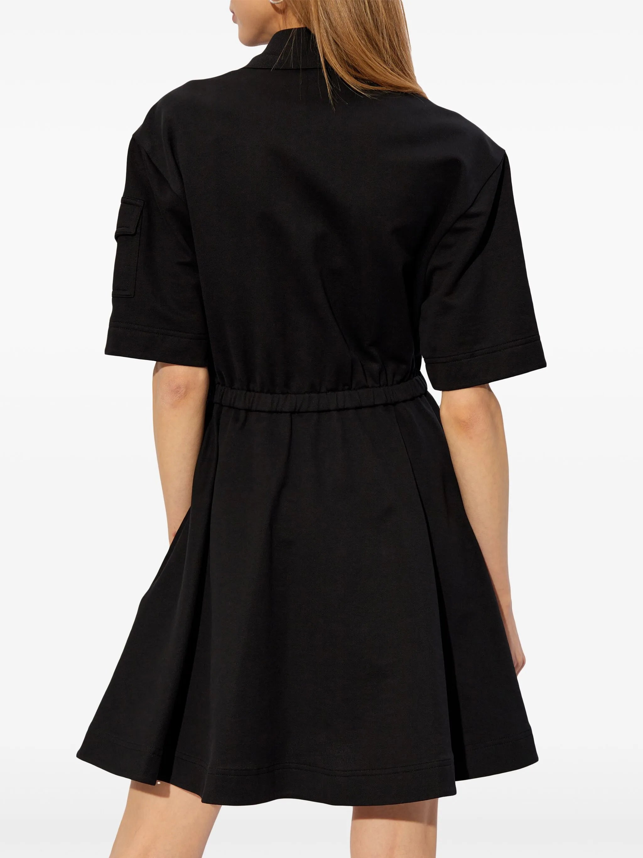 zip-up cotton polo dress