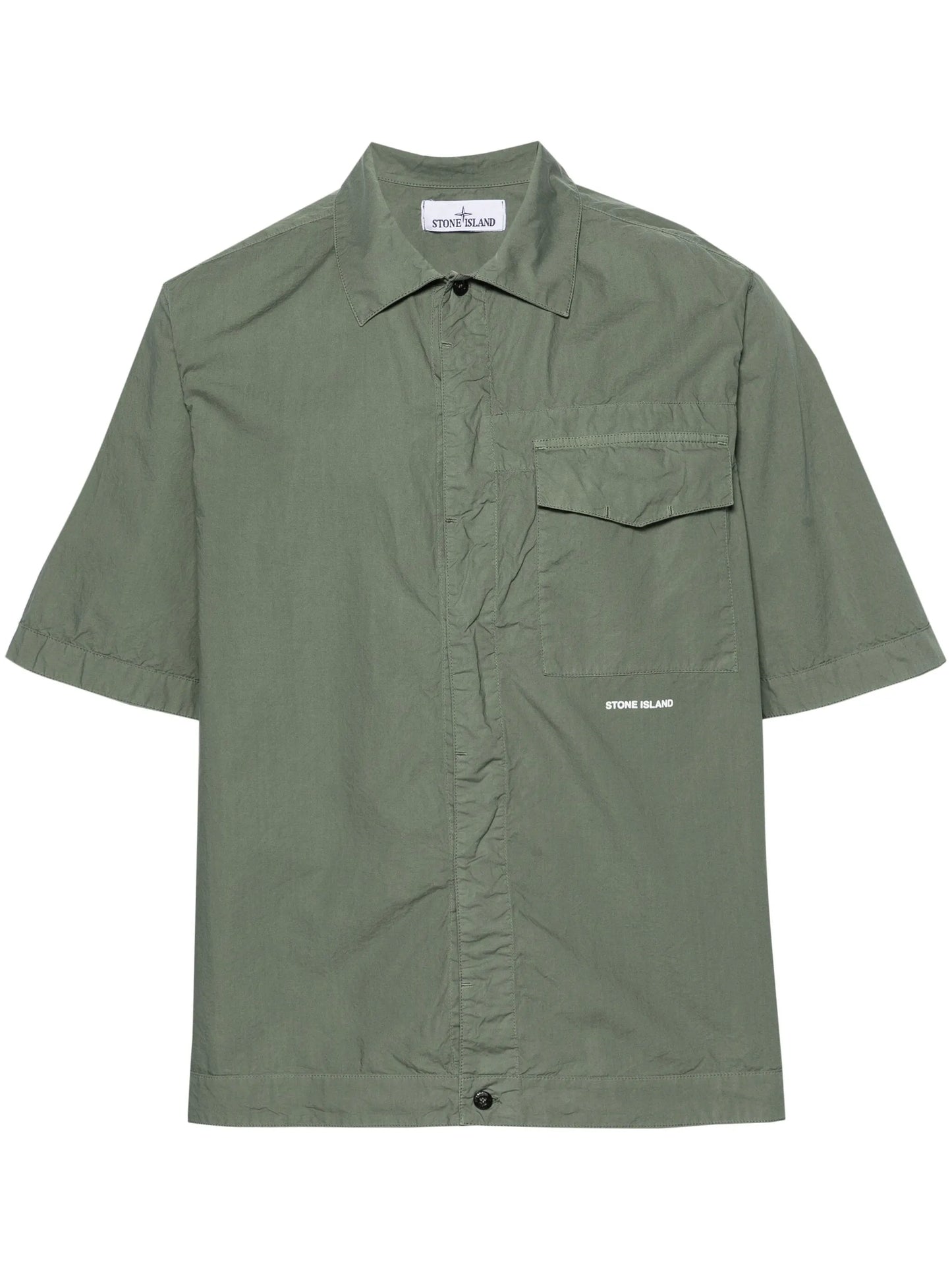 raised-logo cotton shirt
