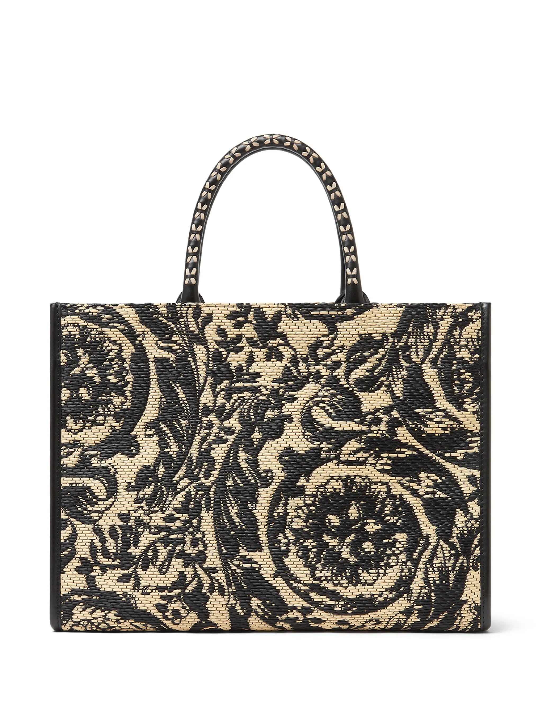 medium Barocco Athena raffia tote bag