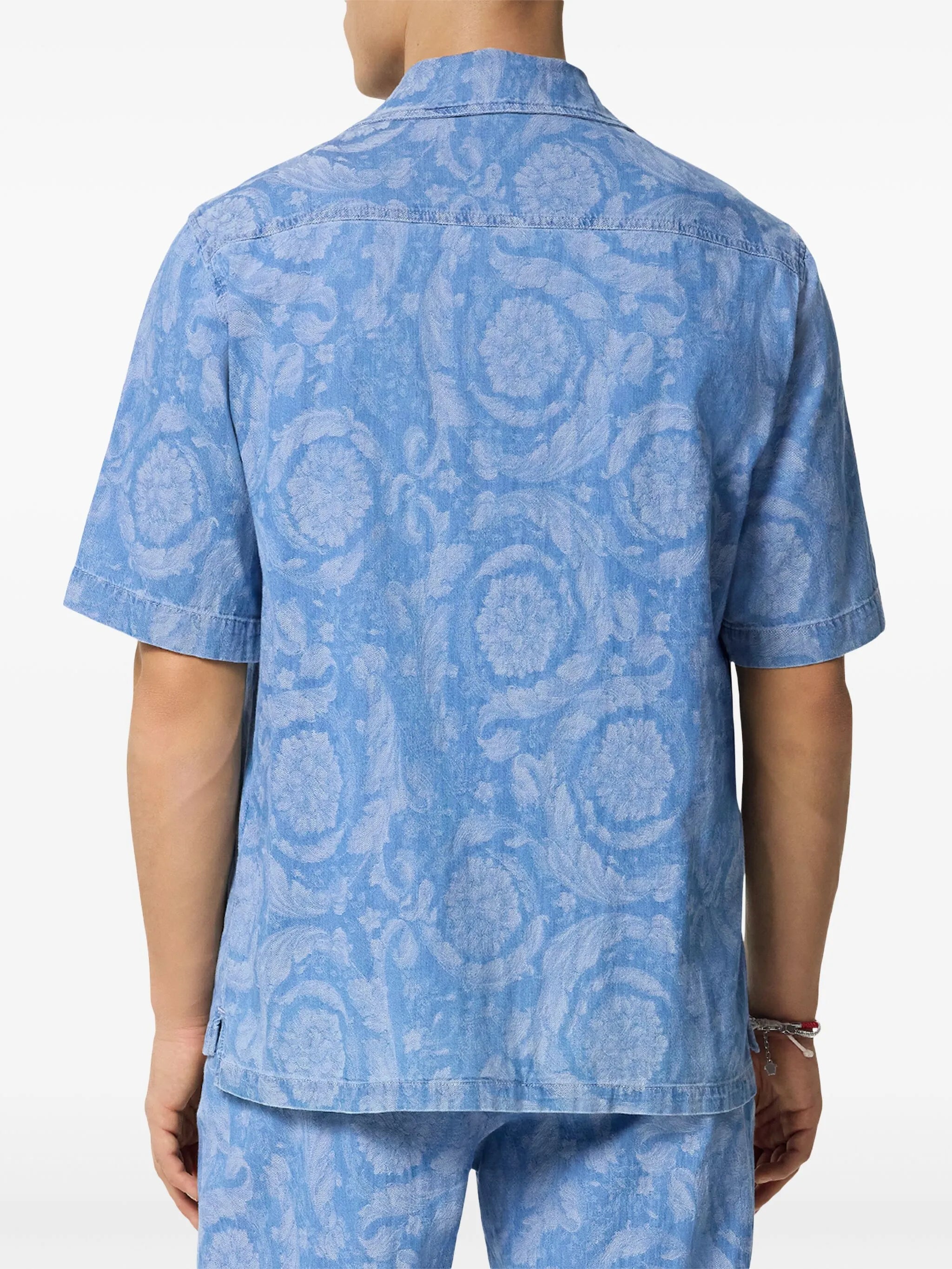 Barocco chambray denim shirt
