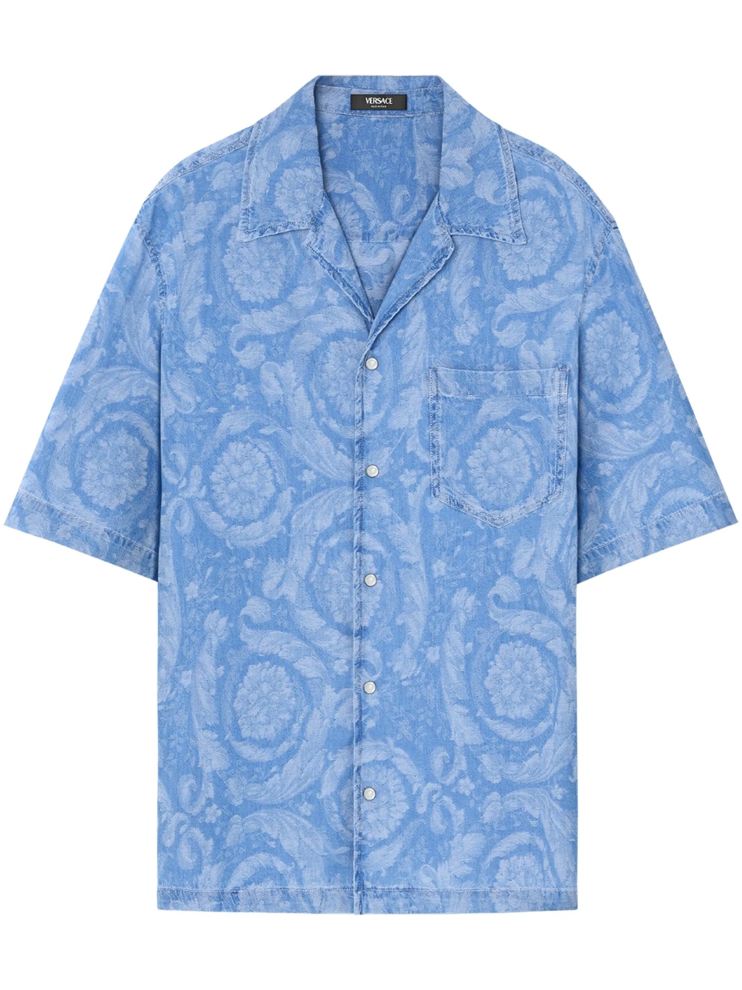 Barocco chambray denim shirt