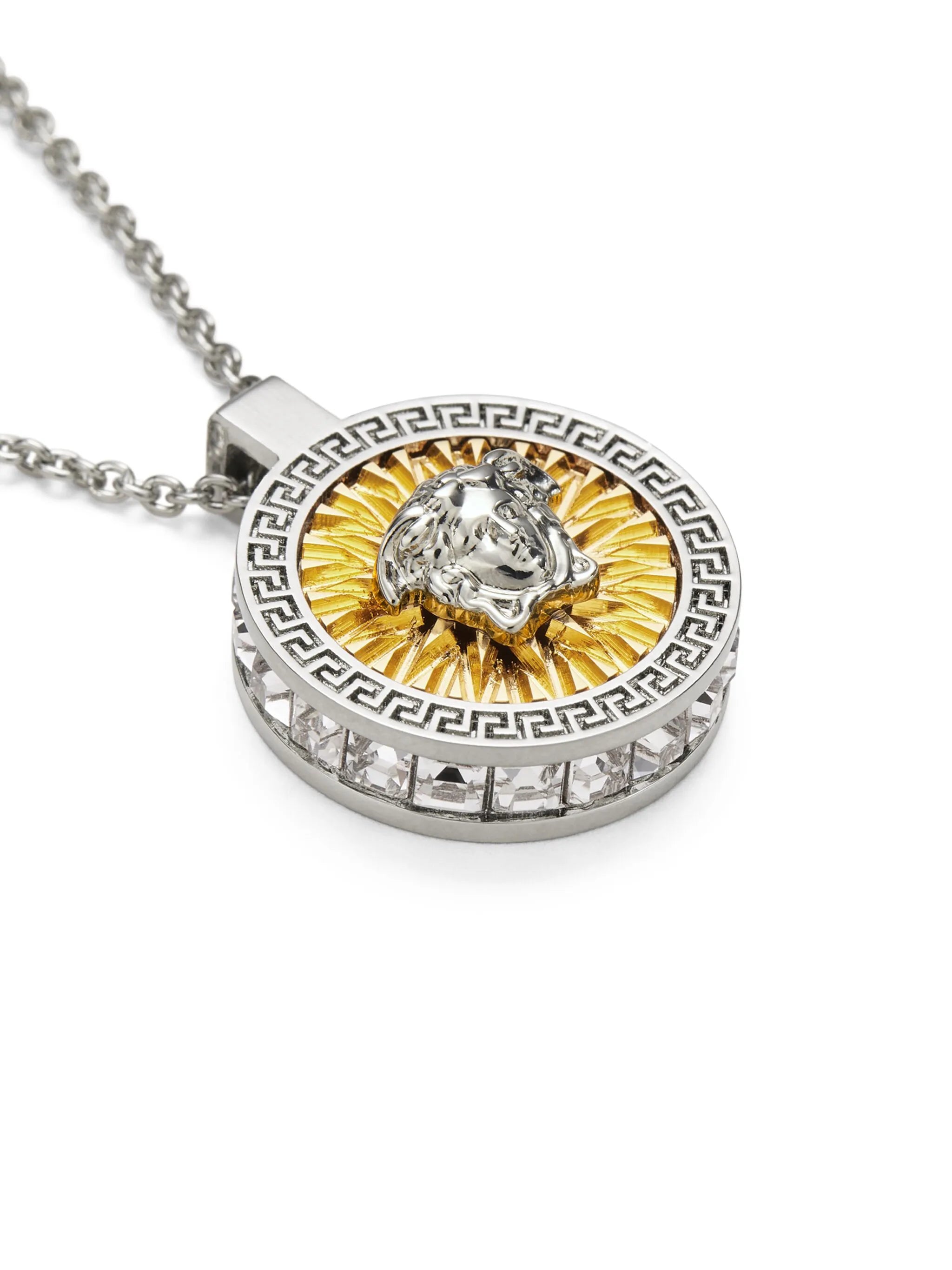 Icon crystal-embellished necklace
